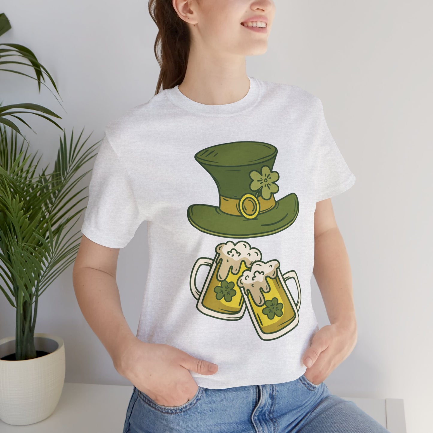 Unisex Cotton Tee Shirt with Lucky Prints