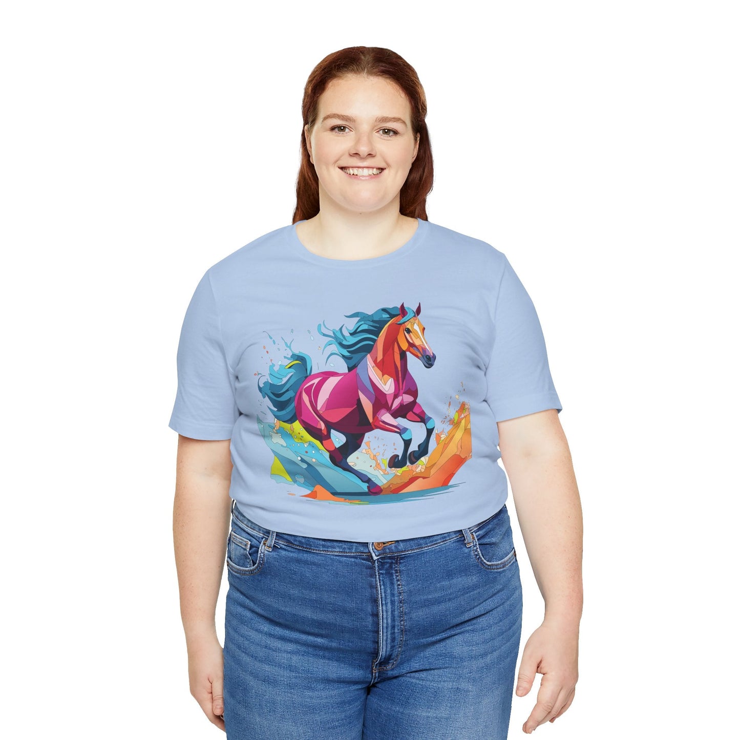 Unisex Animal Tee Shirt With Wild Animals Art Design Short Sleeve Casual Wear Everyday