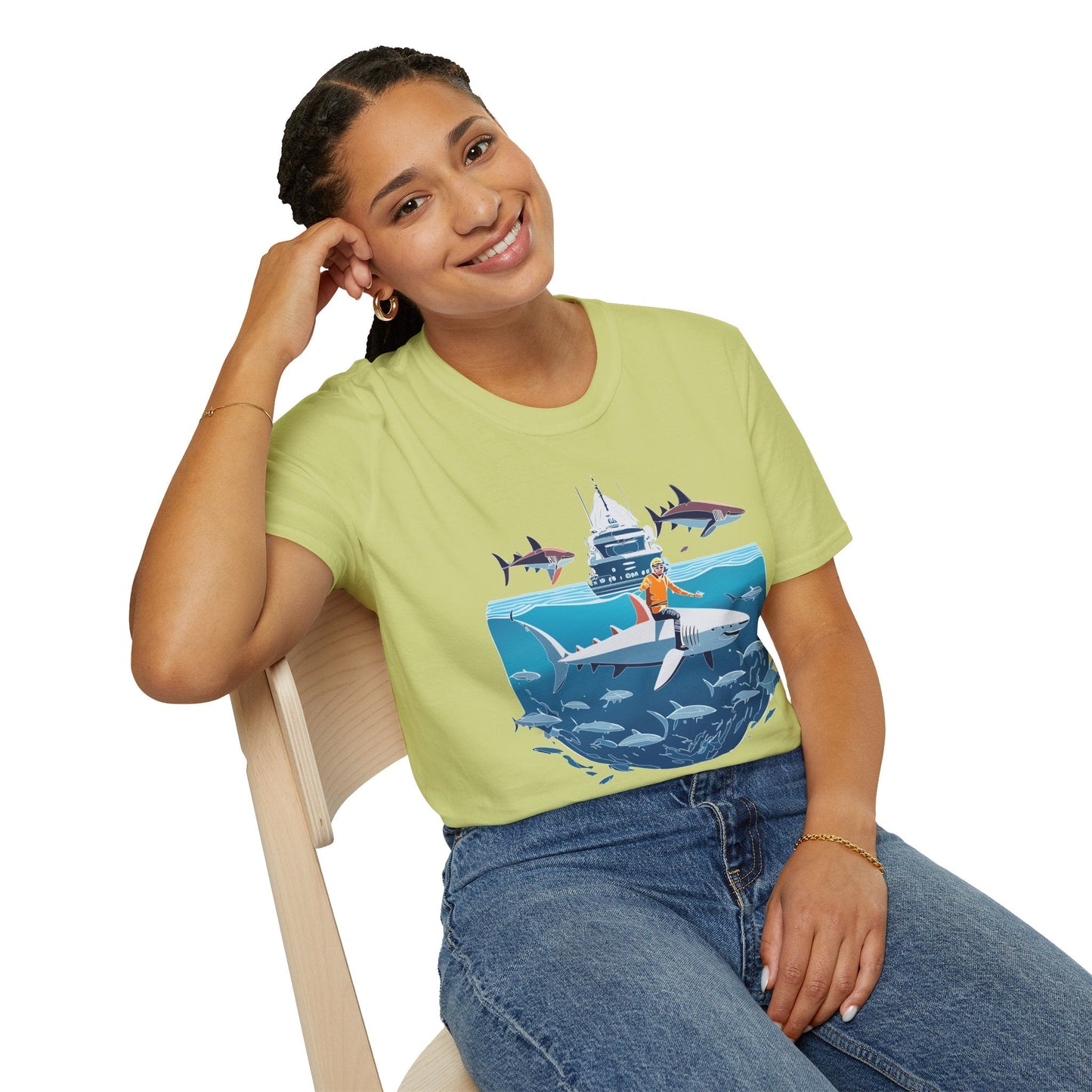 Ocean Graphic Unisex Softstyle Cotton Tee 3