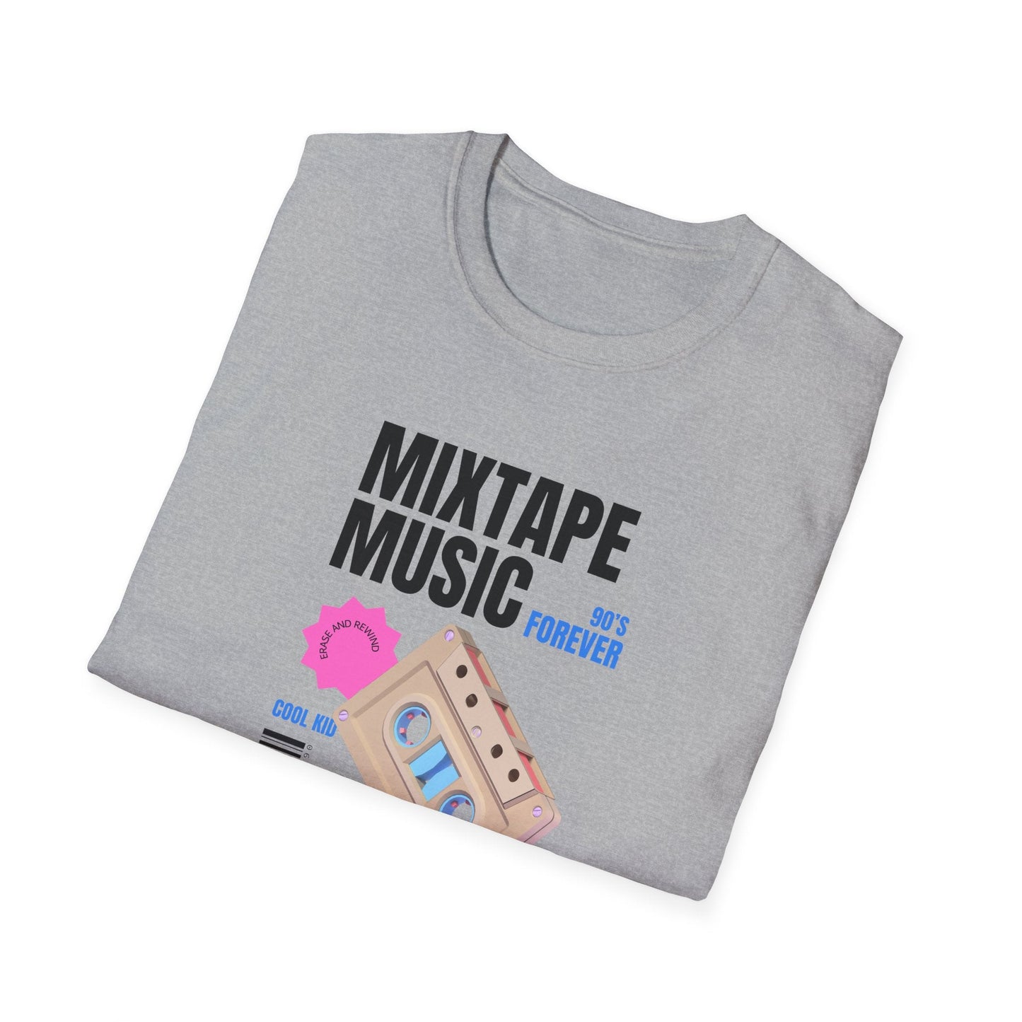 Mixtape Music Vintage Cassette T-Shirt Unisex Cotton Retro Audio Graphic Tee
