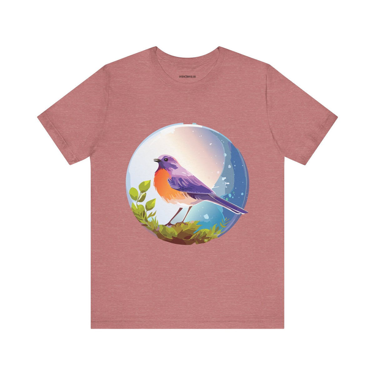 Bird Graphic Unisex Cotton Bella+Canvas Tee with Animal Design ab3