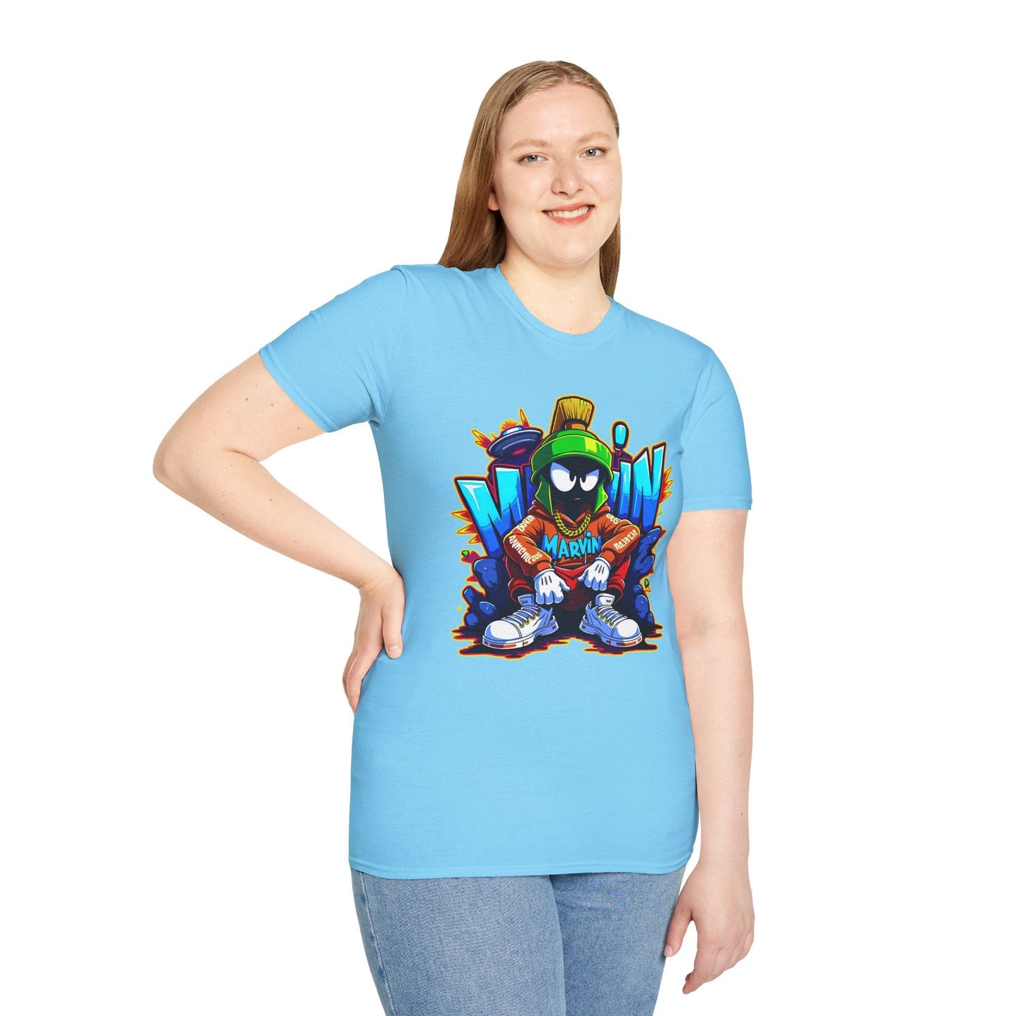 Unisex Cartoon T Shirt With Funny Animals Animation Graphic Gildan Softstyle 64000