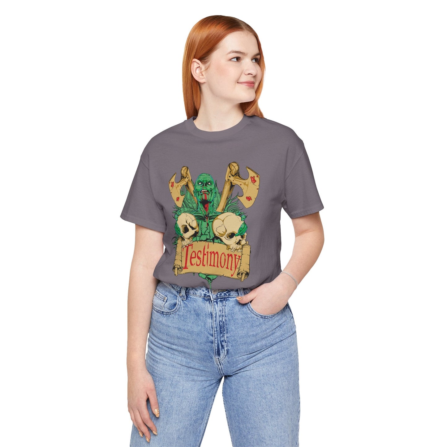 Cthulhu Skull Axes Testimony Tee Lovecraft Horror Mythos Shirt Art-42