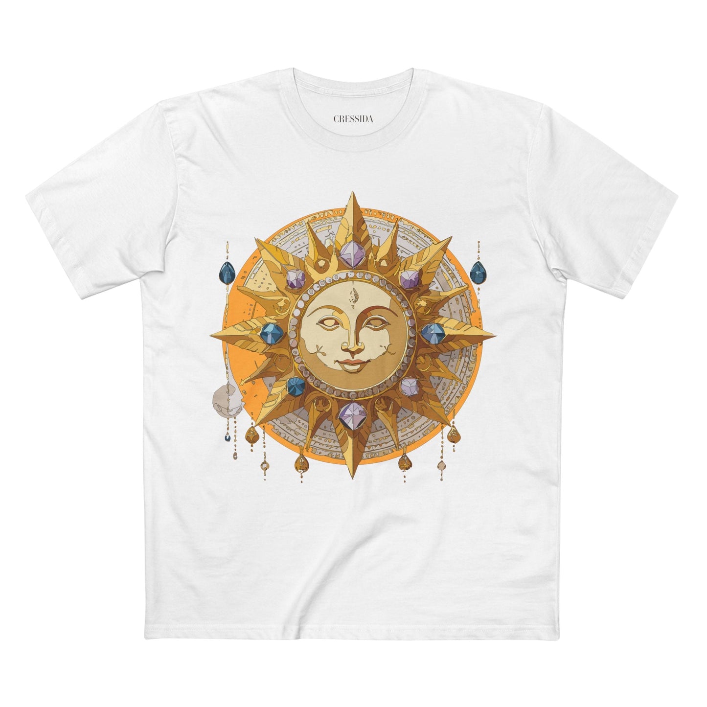 Gold Sun Graphic Unisex 100 Cotton T-Shirt with Golden Art Design 3