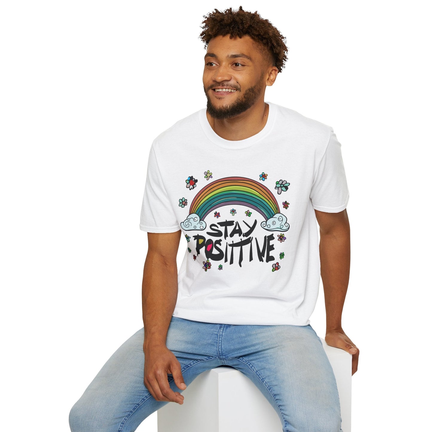 Positive Slogan T Shirt Unisex Softstyle Tee With Positive Words And Good Quotes Gildan 64000