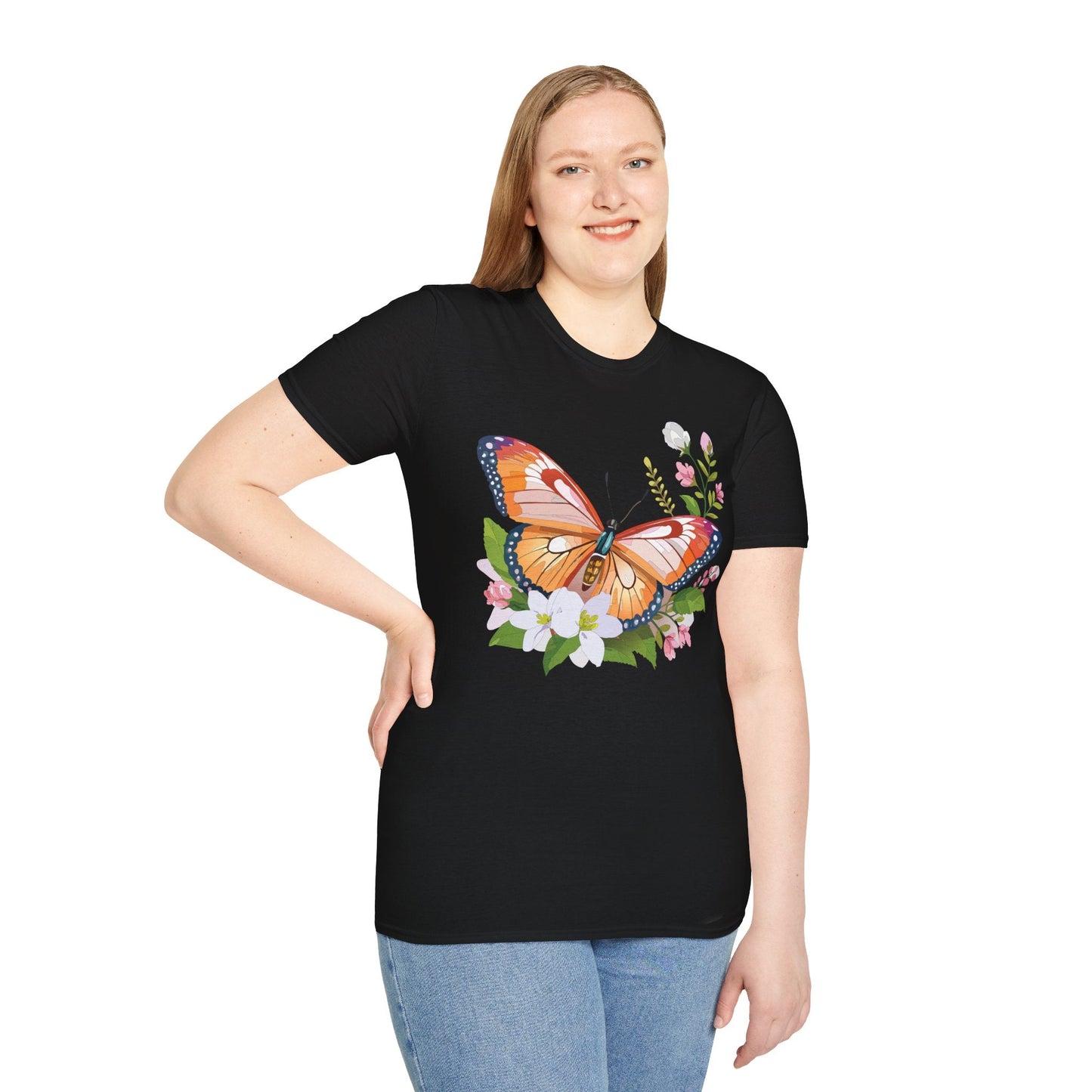 Butterfly Shirt Unisex T Shirt Gildan 64000 Softstyle 100 Percent Ring Spun Cotton