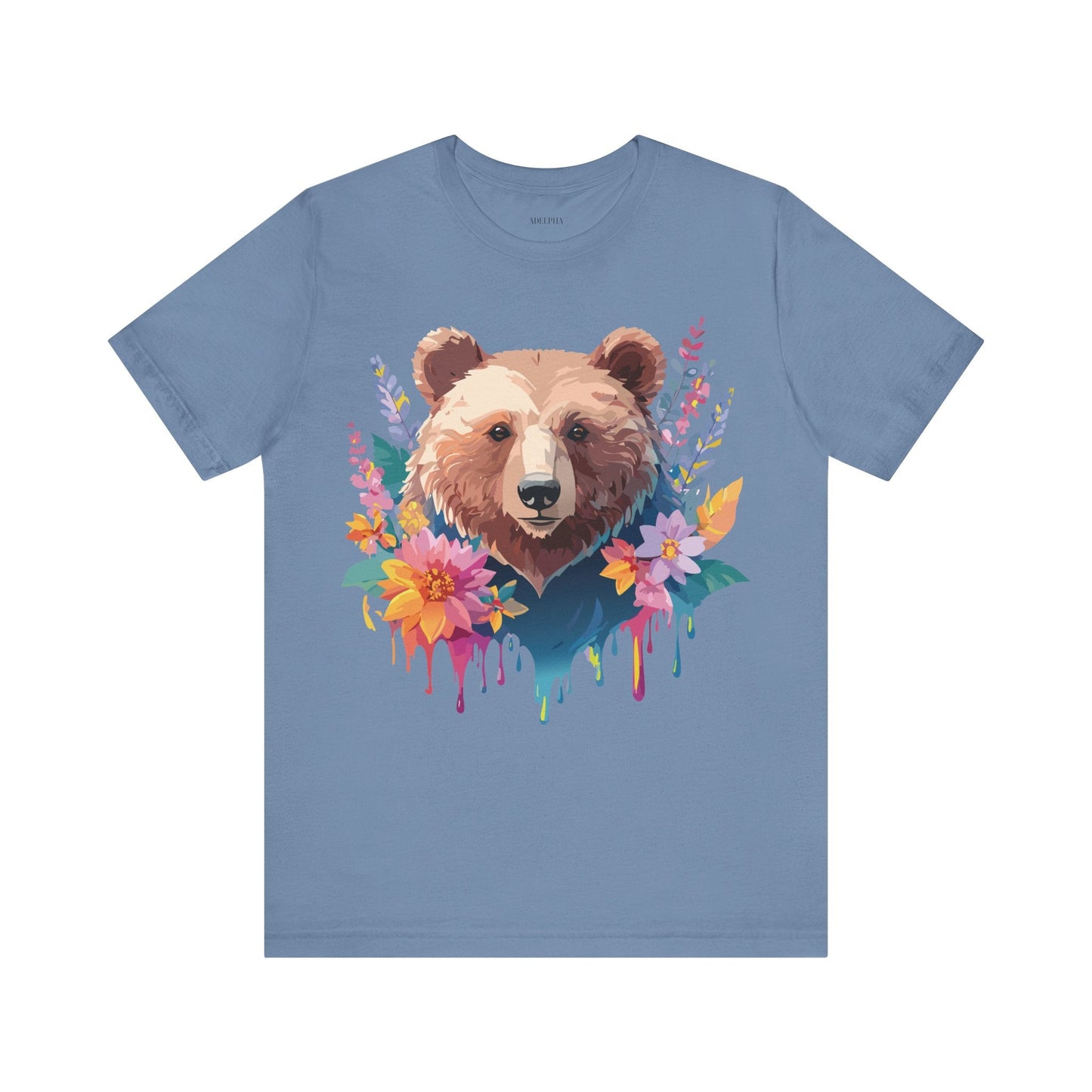 Adelpha Bear Graphic Tee Unisex Short Sleeve Vintage Inspired Art Shirt