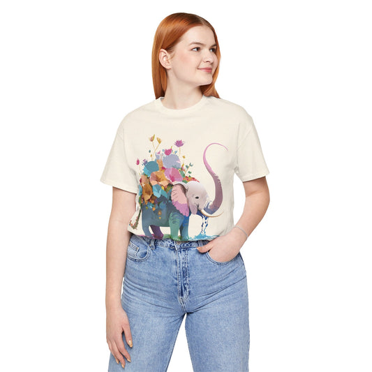 Elephant Graphic Unisex 100 Cotton Jersey Vintage Art Design Tee 13