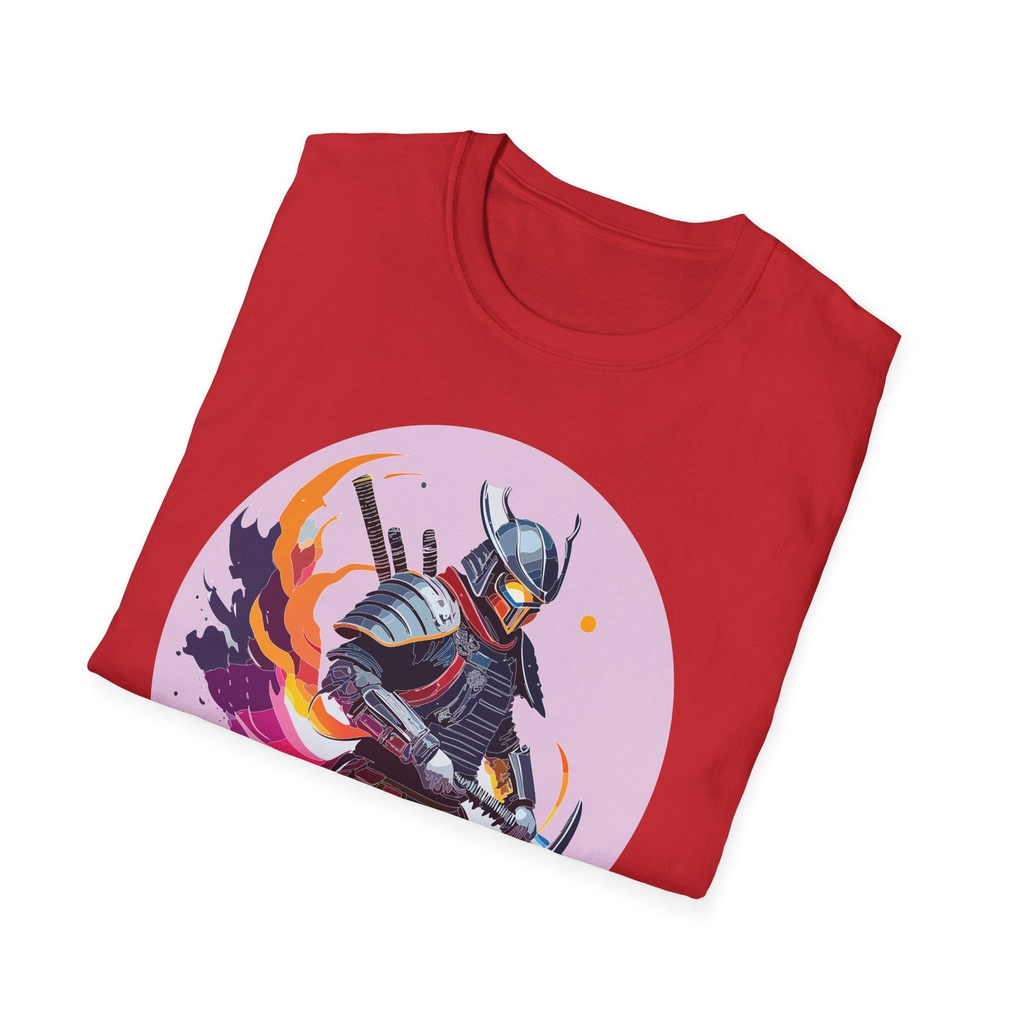 Samurai Shirt Unisex Short Sleeve Tee With Samurai Print Softstyle Gildan 64000 Ring Spun Cotton
