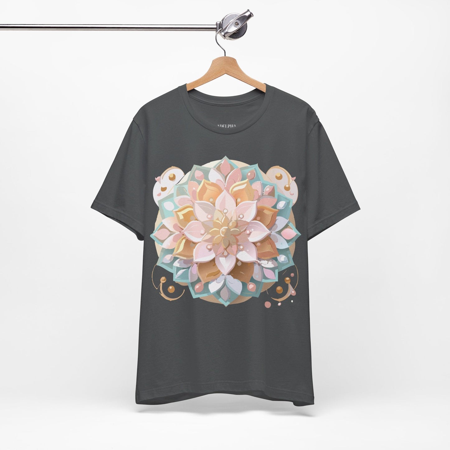 Mandala Graphic Unisex 100 Cotton Vintage Floral Artwork Tee 10