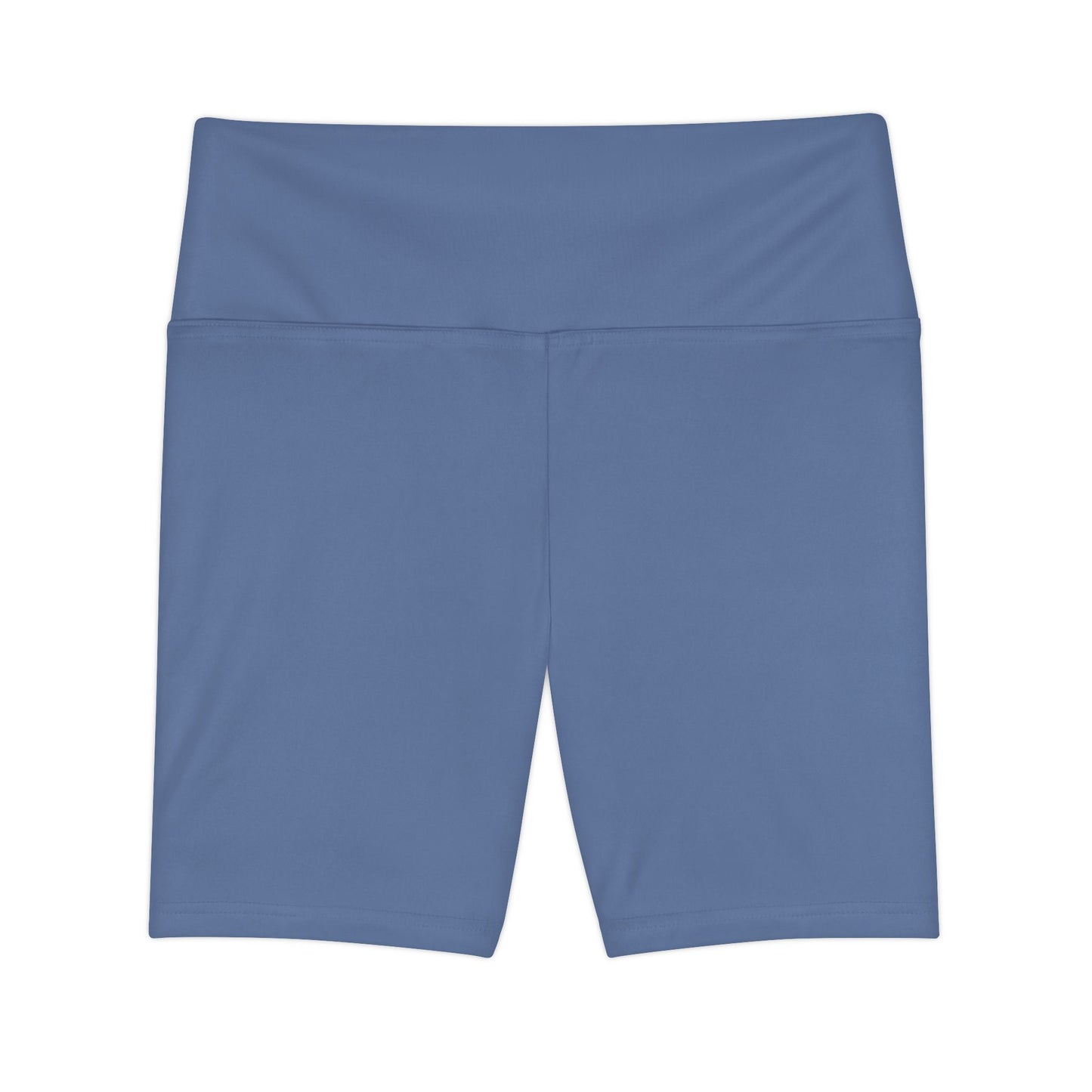 Derby Blue Women's Workout Shorts — Solid High-Waist Biker Shorts for Exercise & Everyday Wear