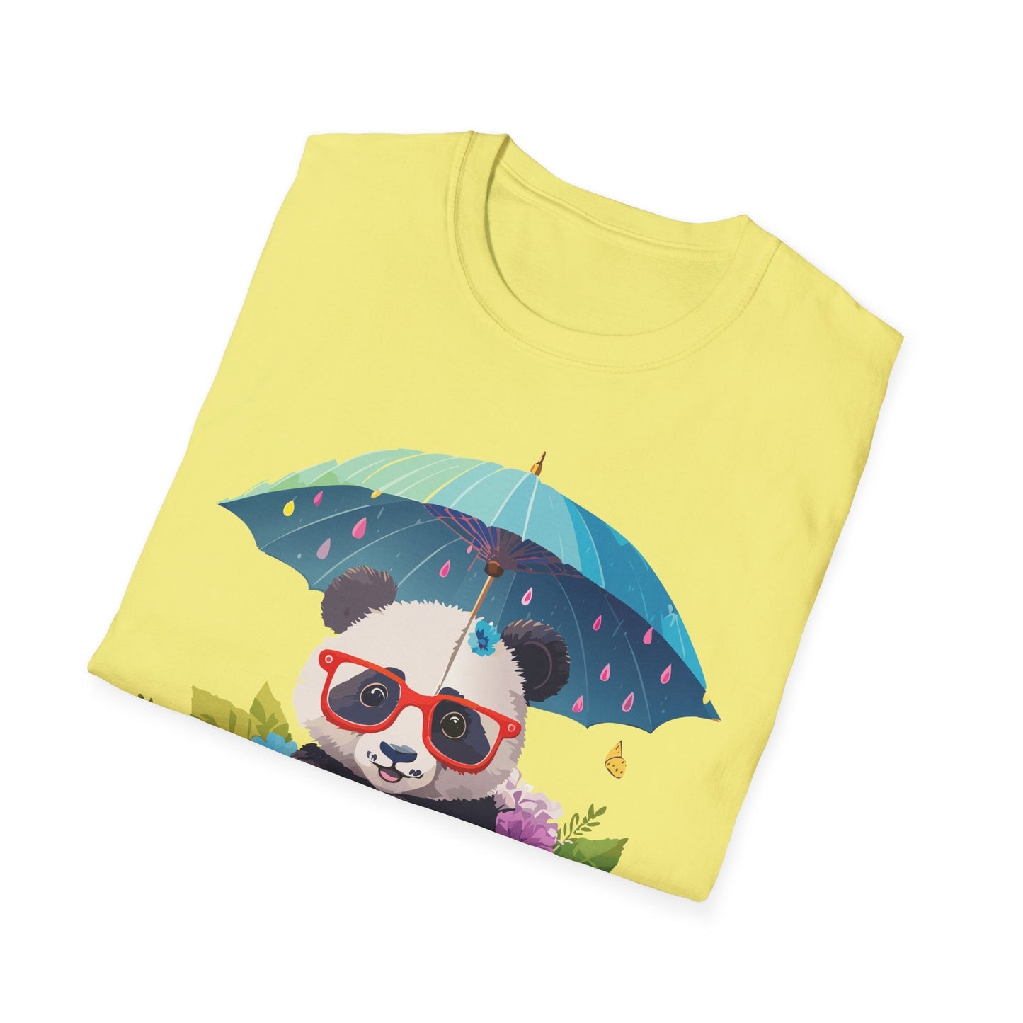 Panda Shirt Unisex Tee 100 Percent Ring Spun Cotton Softstyle Gildan 64000 Animal Print