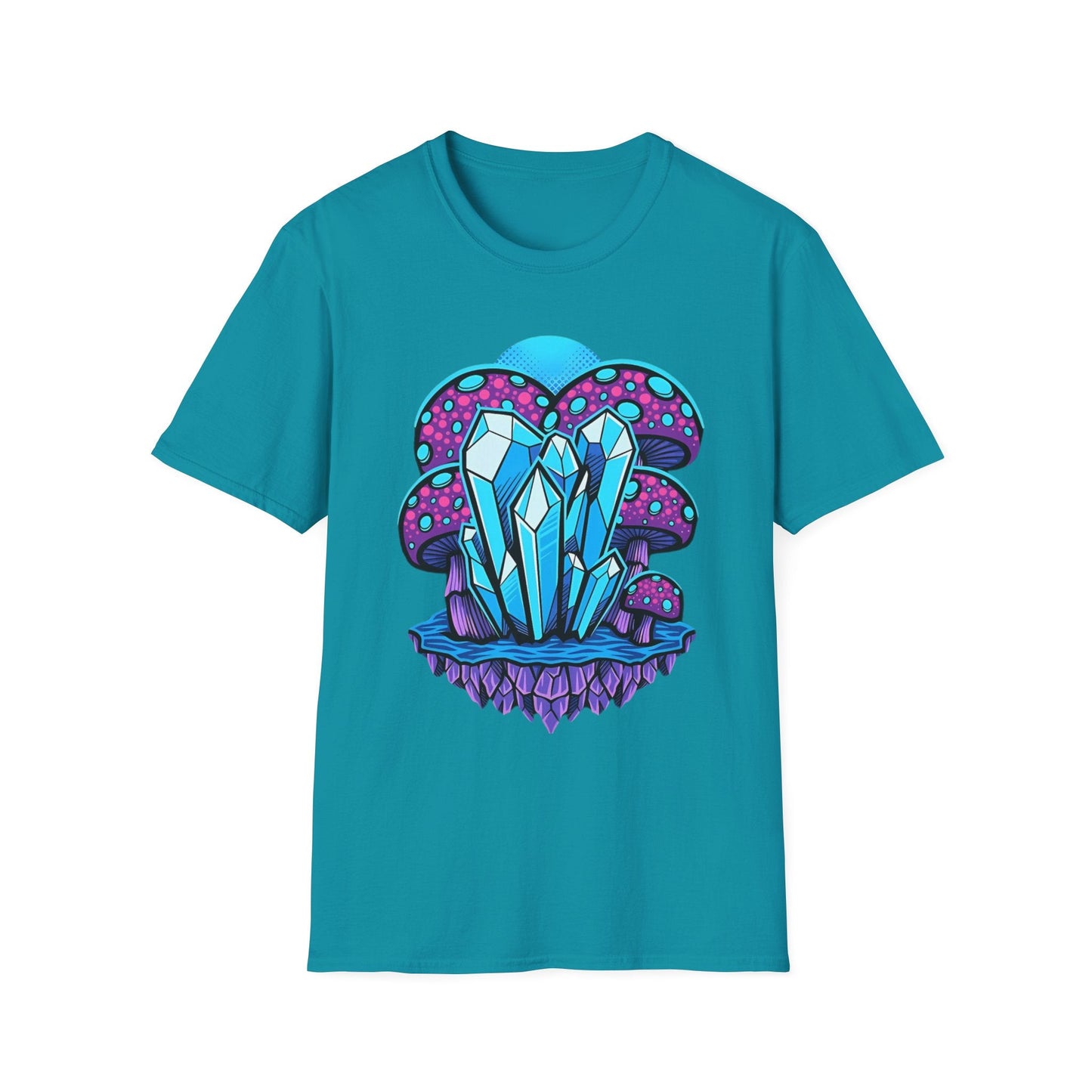 Mashroom Tee Shirt Softstyle Gildan 64000 100 Percent Ring Spun Cotton Breathable Funny Fungus