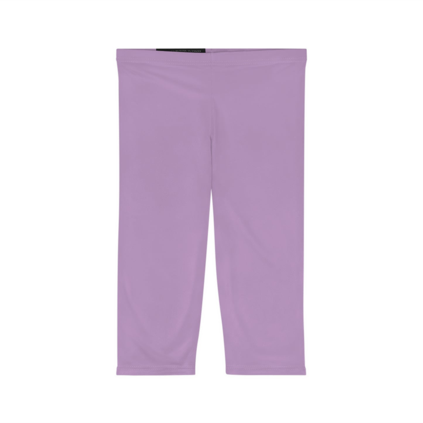 Blush Lilac Color Women's Brushed Suede Poly Span Casual Capri Leggings XS-2XL