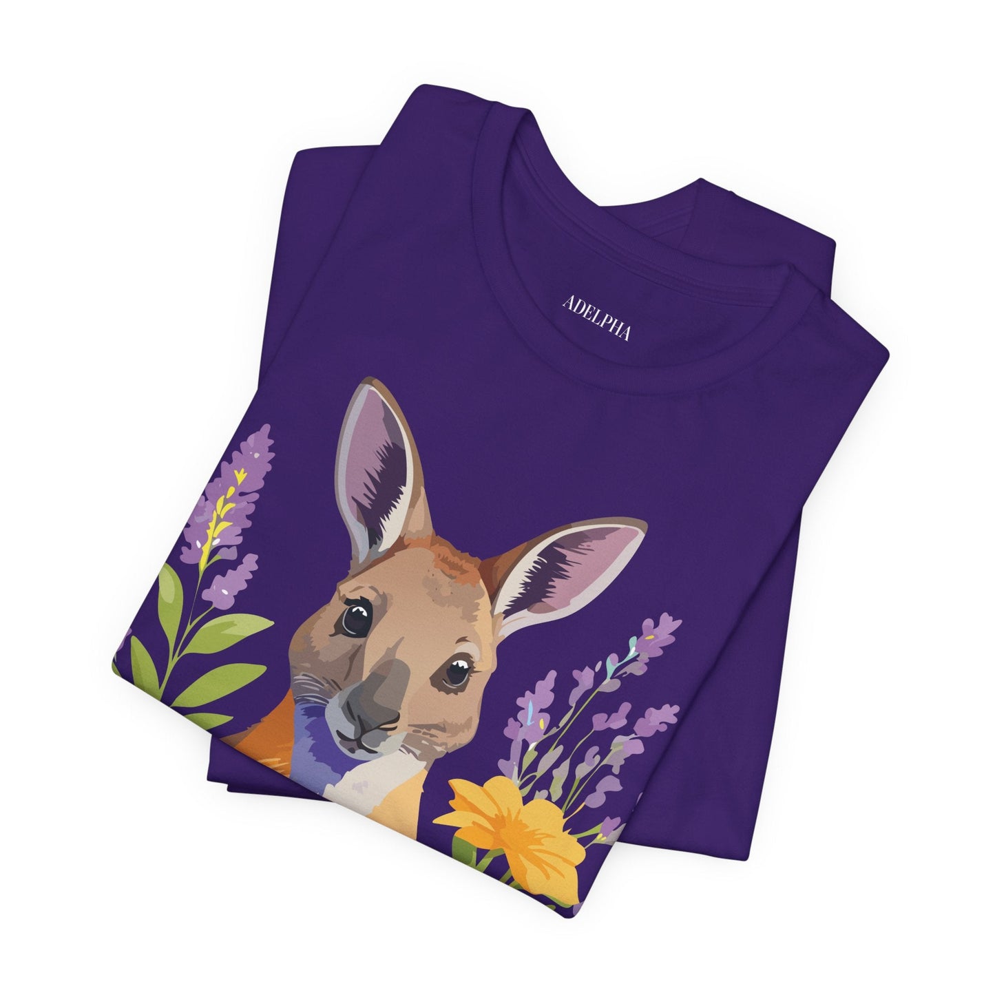 Kangaroo Graphic Unisex 100 Cotton Vintage Animal Artwork Tee 1