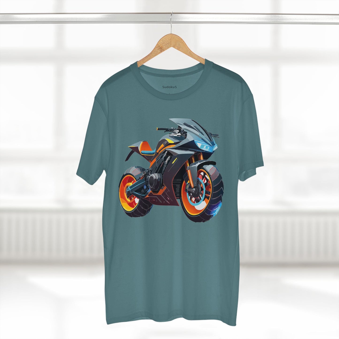 Moto Bike Graphic Unisex 100 Cotton Staple Tee 31
