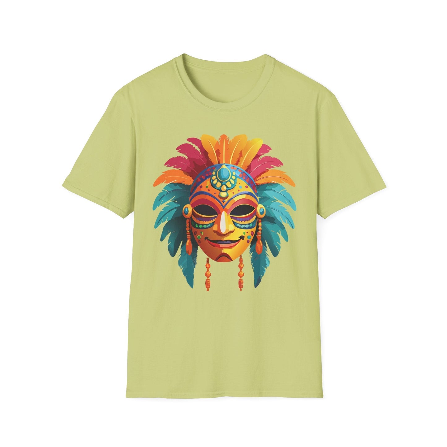 Mask Tee Shirt Unisex Softstyle Gildan 64000 100 Percent Ring Spun Cotton Masquerade Tee