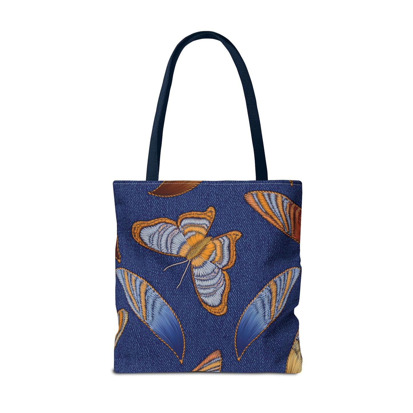 Denim Fabric Imitation Print Unisex Canvas Bag Poly Spun 3 Sizes Tote Bag 173