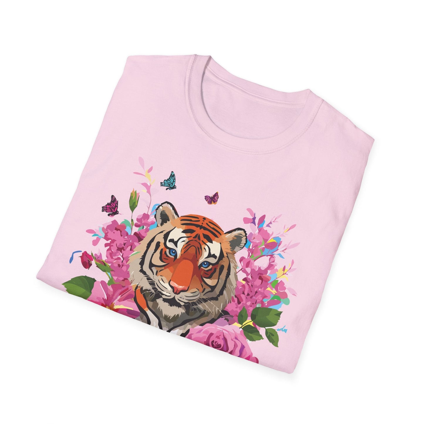 Tiger Shirt Unisex Gildan Softstyle Cotton Tee 100 Percent Ring Spun Comfort