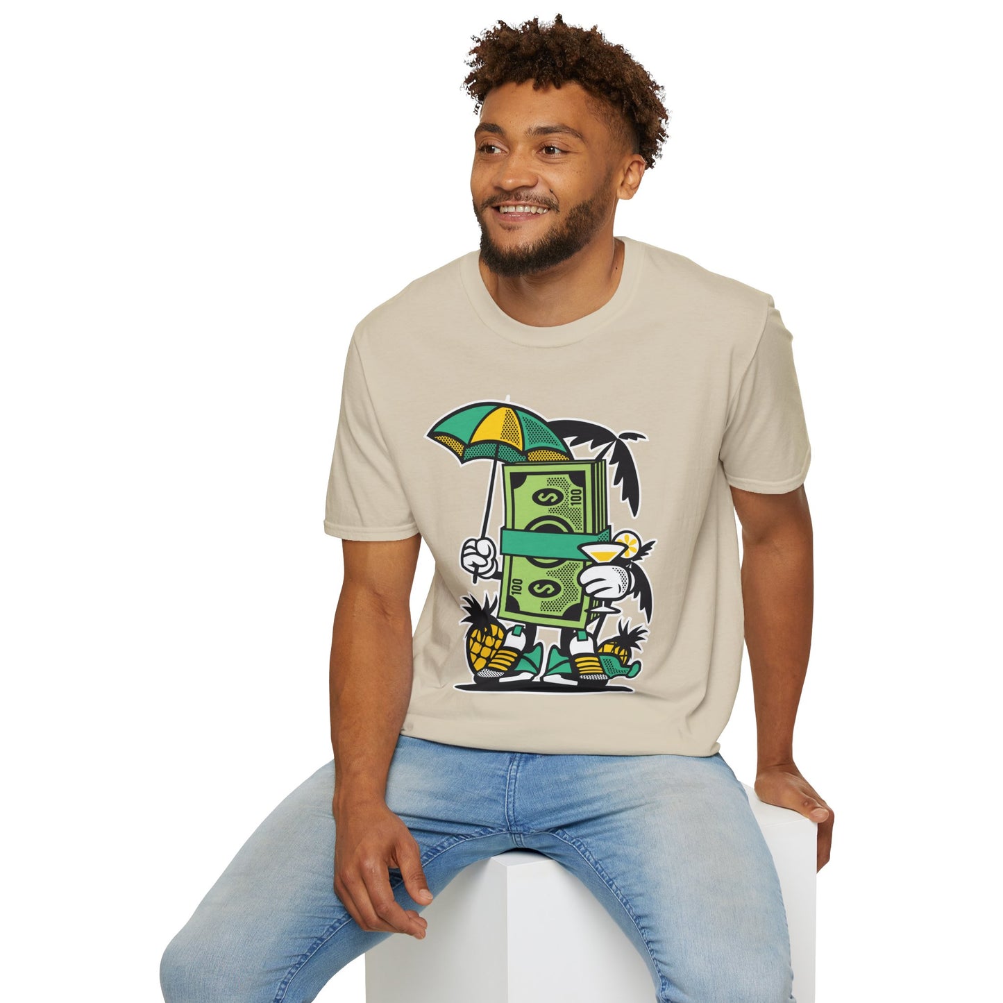 Unisex Cotton T-Shirt with Cartoon Graphic Design