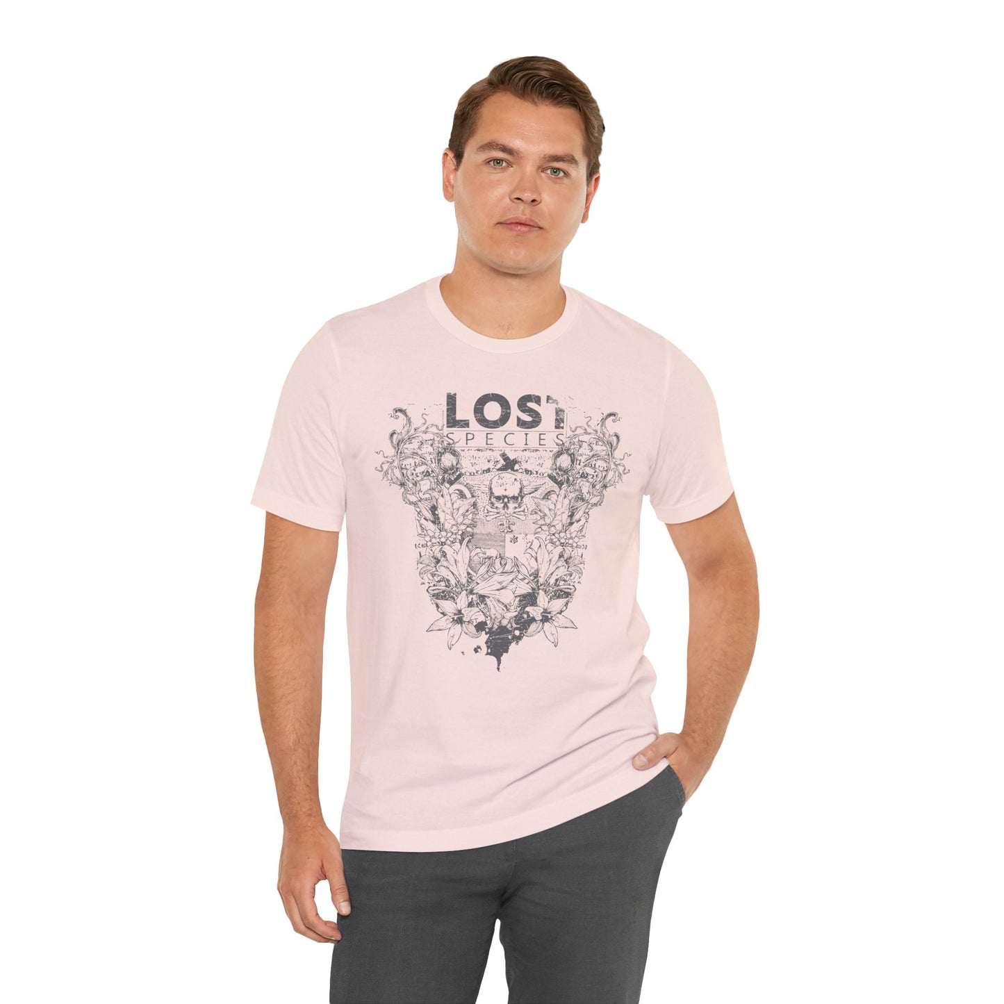 Lost Species Tee Floral Wildlife Illustration Rock Band T-Shirt A-7