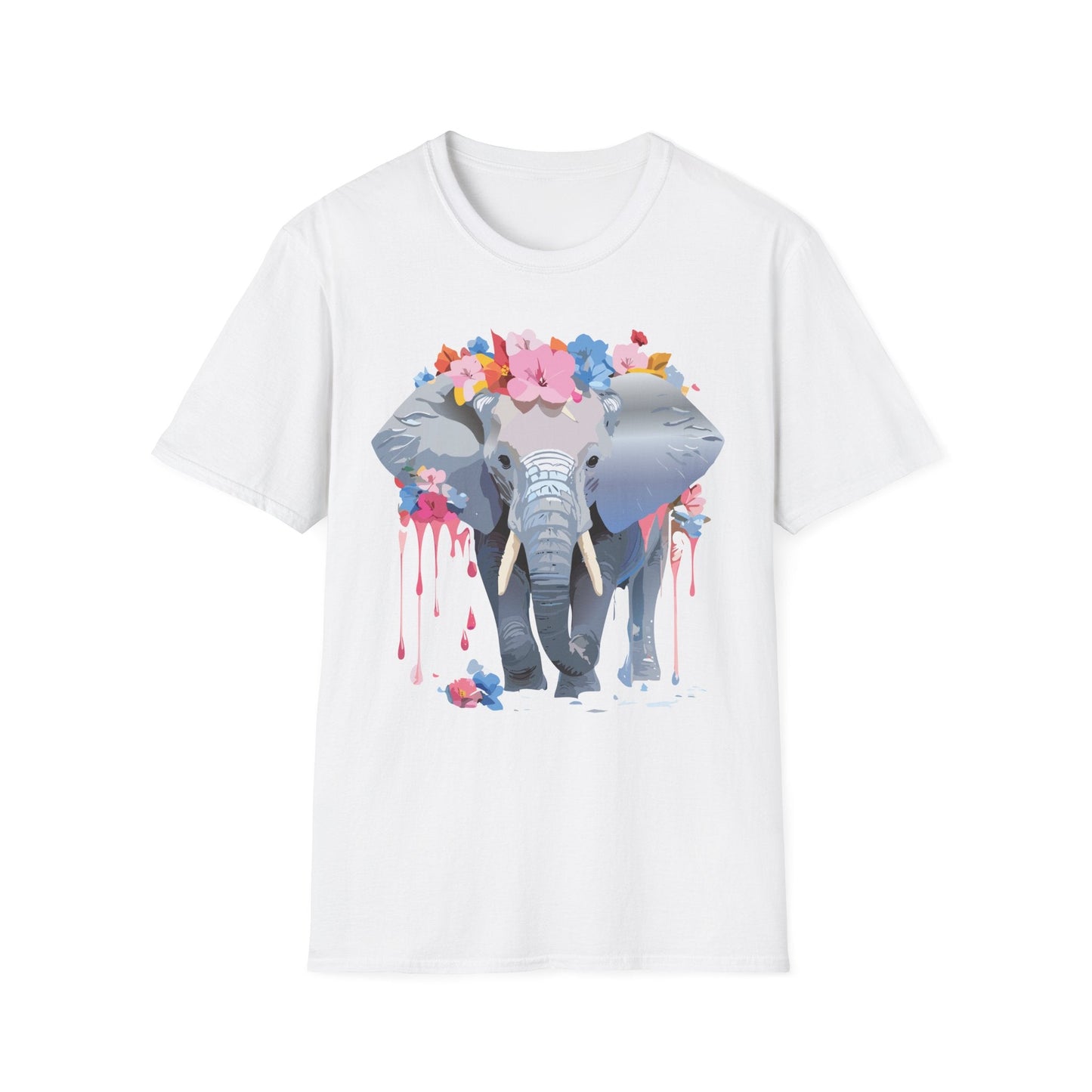 Elephant Graphic T Shirt Unisex Animals Tee Softstyle 64000 Gildan Comfort Breathable