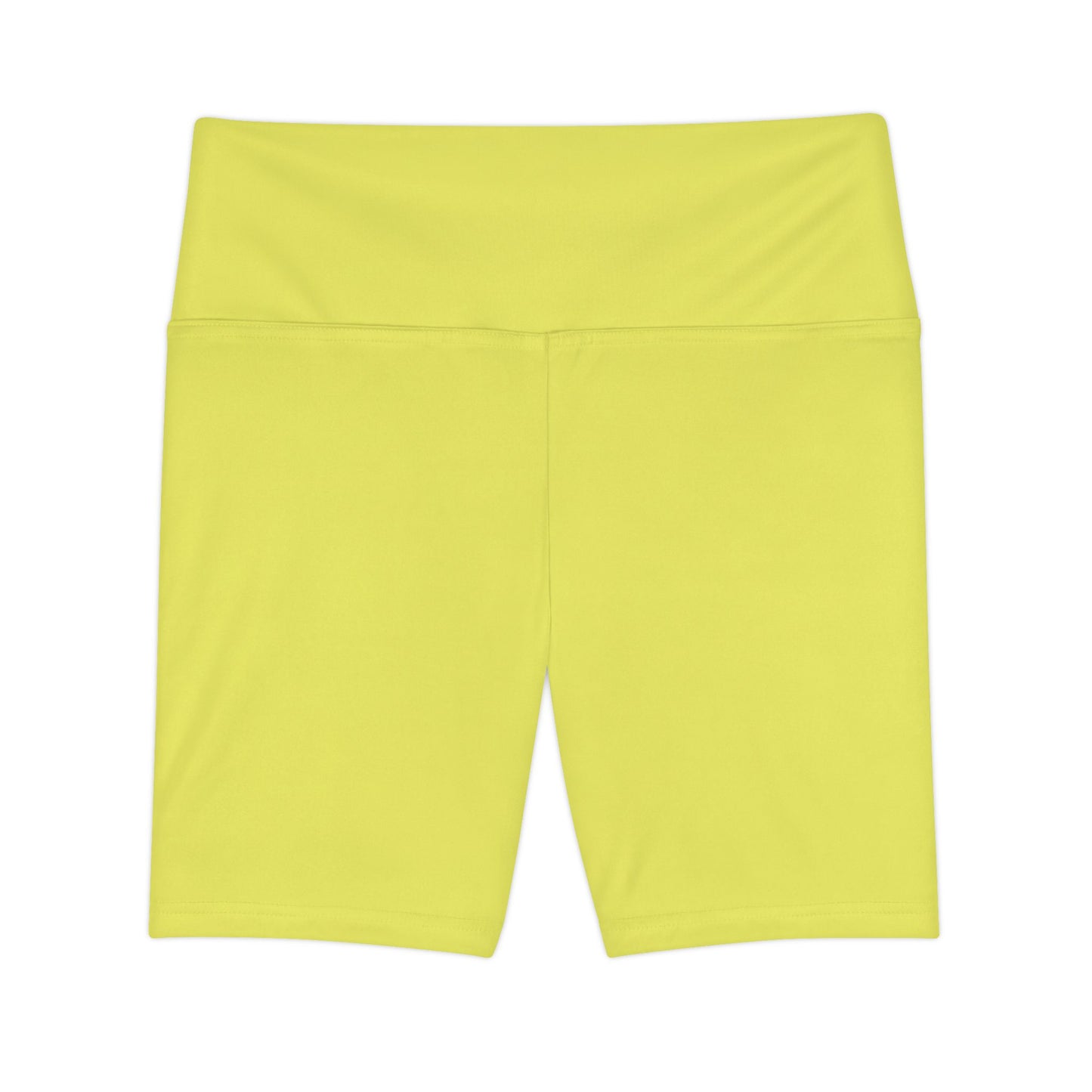Lemon Workout Shorts — Bright Yellow High-Waist Active Biker Shorts