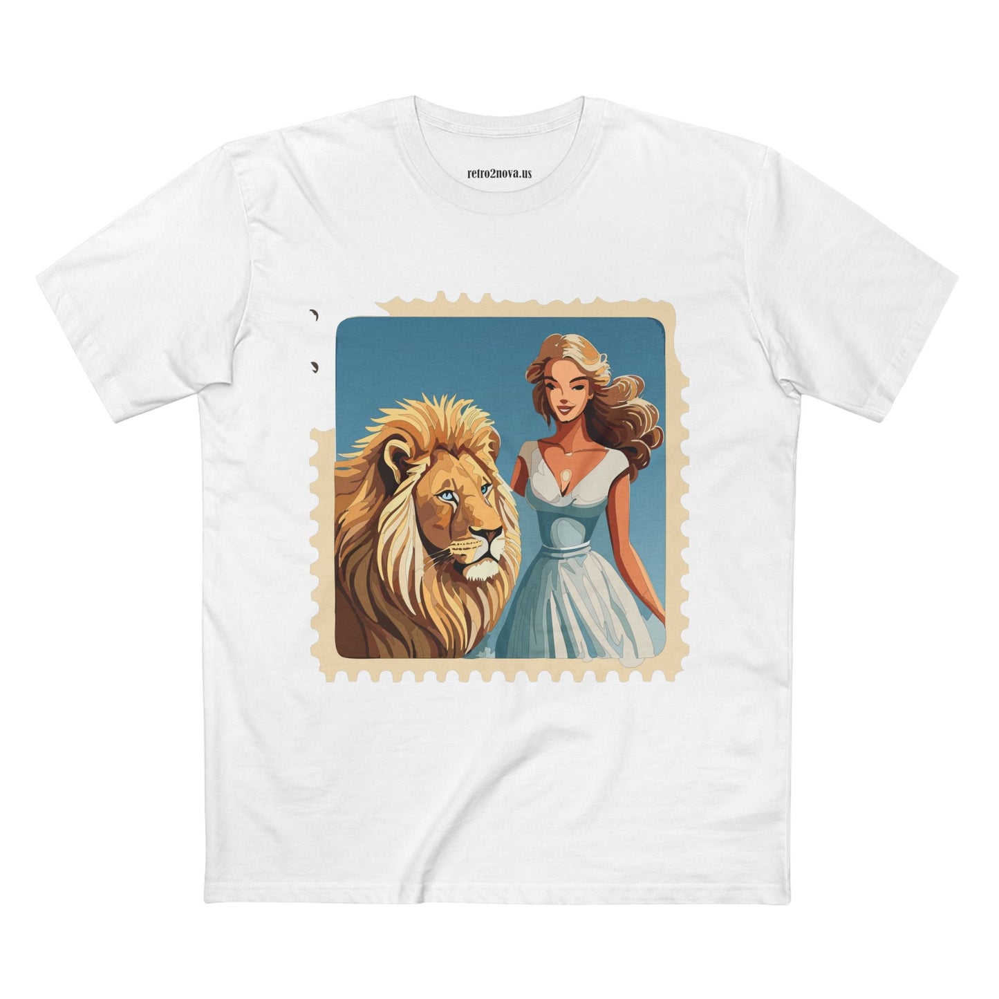 Postage Stamp Shirt Unisex Premium Cotton Tee With Original Art Design Retro2Nova PS54