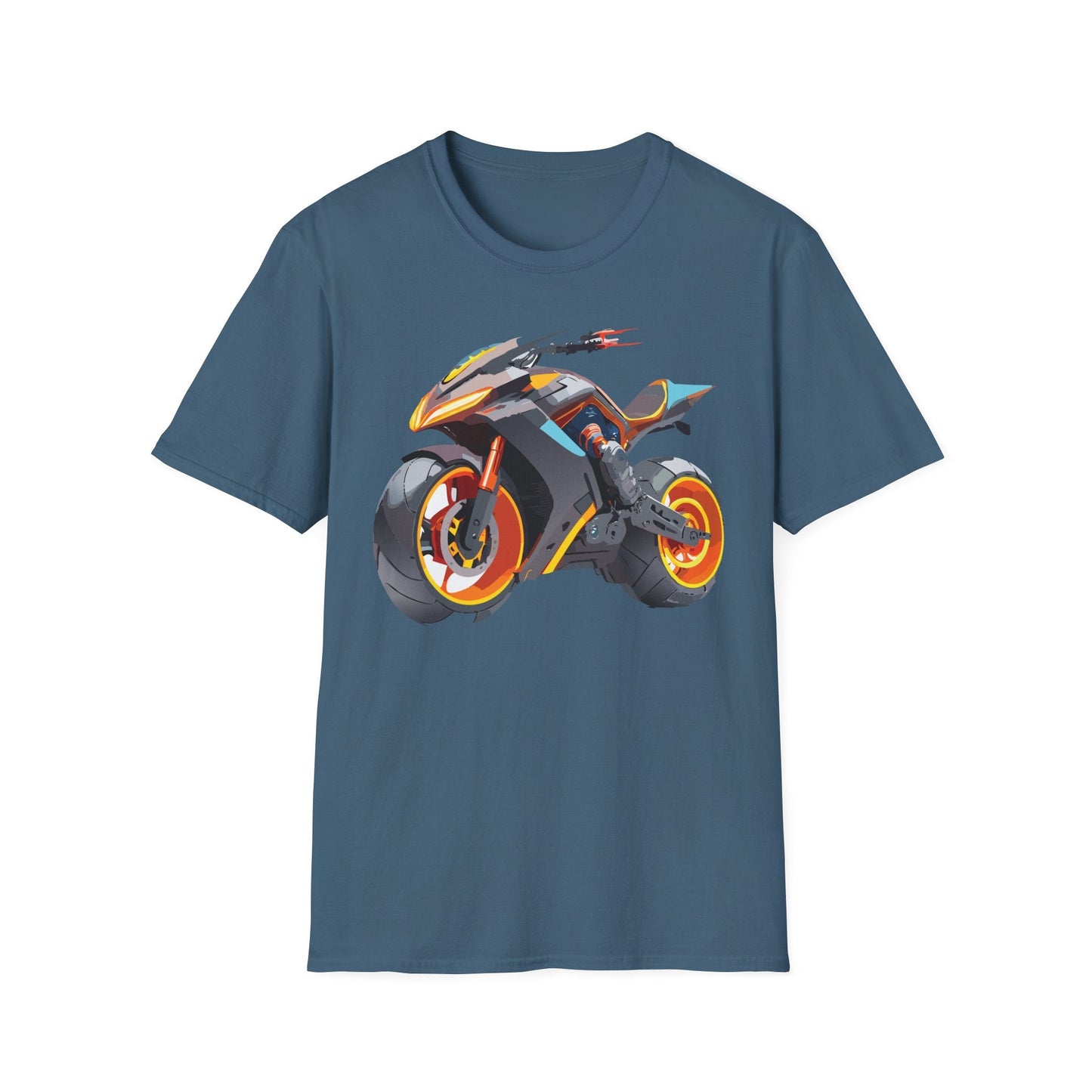 Unisex Bike T Shirt With Motorcycle Graphic MTB Tee Cotton Softstyle Comfort For Riders
