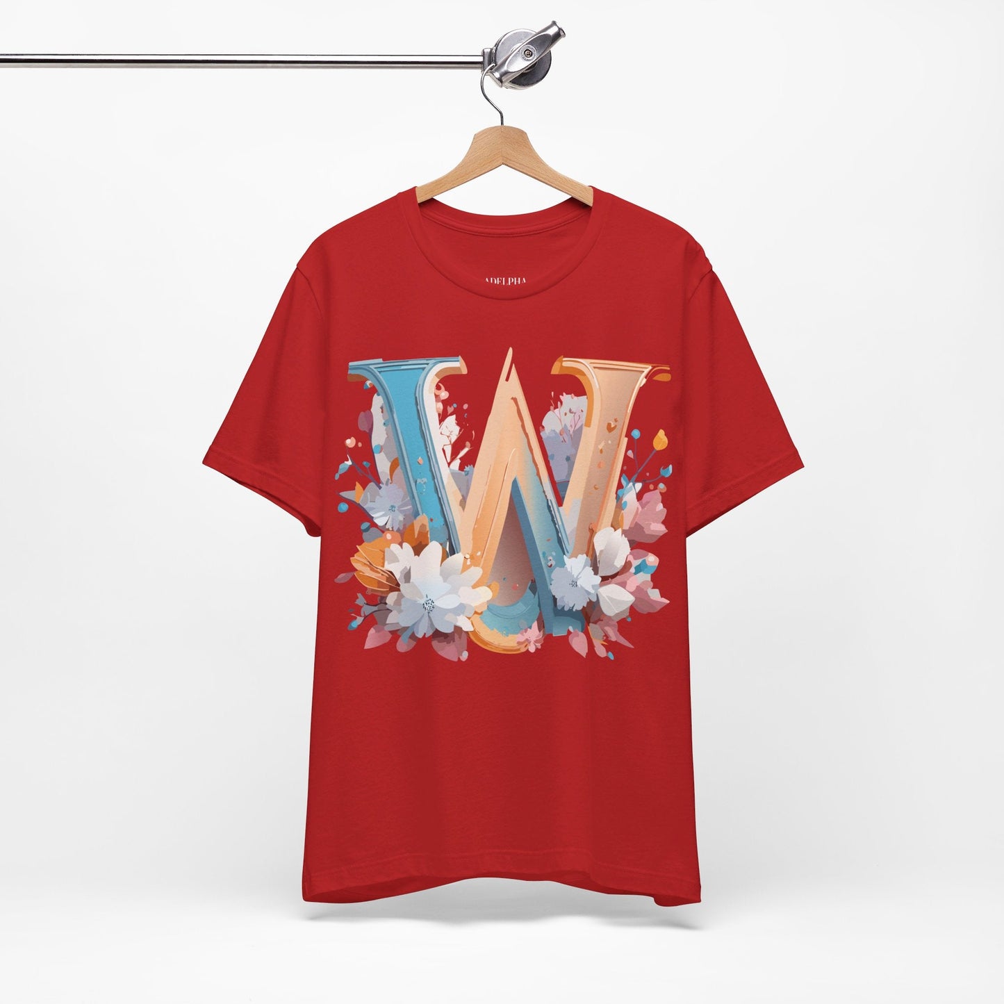 Letter W Shirt Unisex Graphic Tee By Adelpha Featuring Vintage Artwork For Everyday Casual Wear