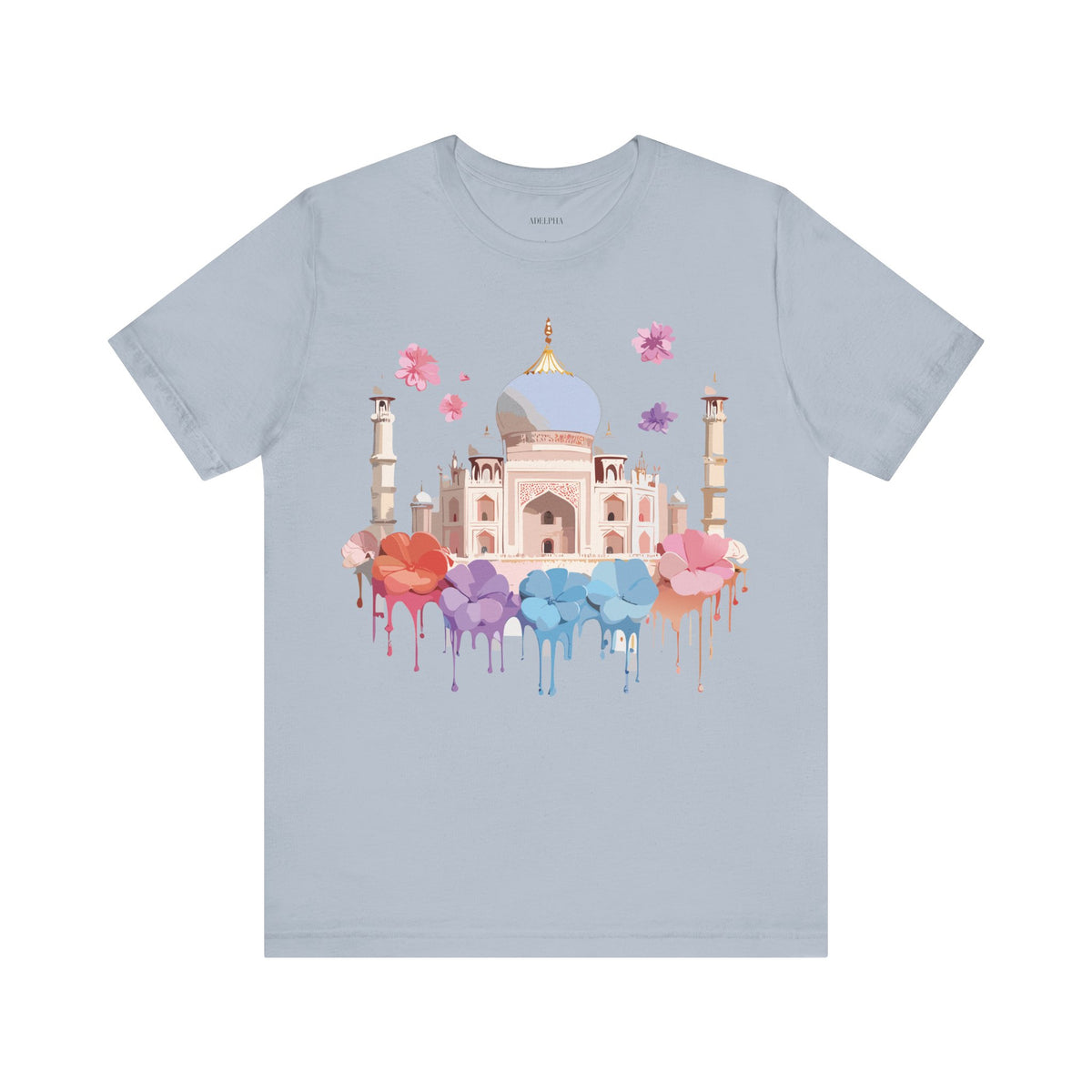 Unisex Cotton Bella+Canvas Tee with Taj Mahal