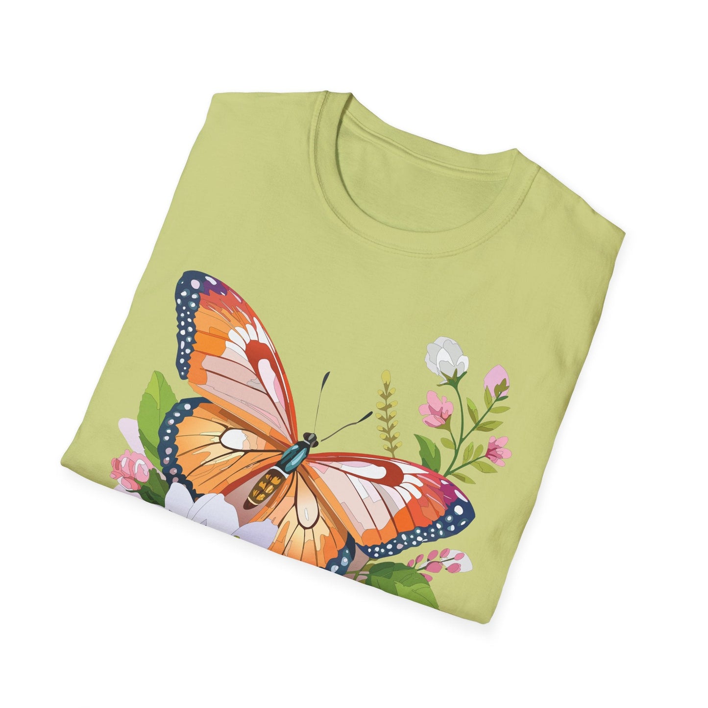 Butterfly Shirt Unisex T Shirt Gildan 64000 Softstyle 100 Percent Ring Spun Cotton