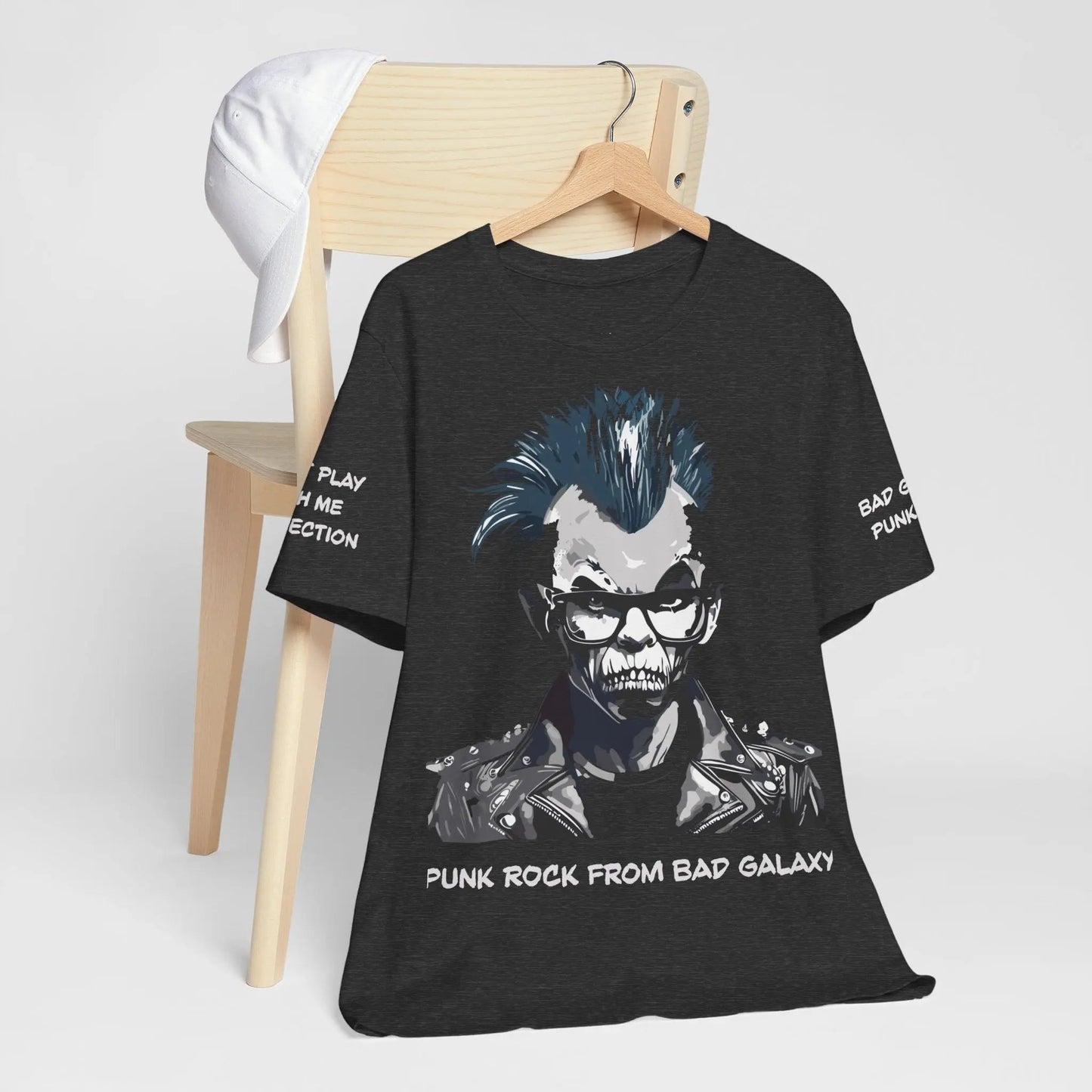Punk Rock Tee Shirt From Bad Galaxy 100 Percent Cotton Eco Friendly Inks Made To Order USA Designed
