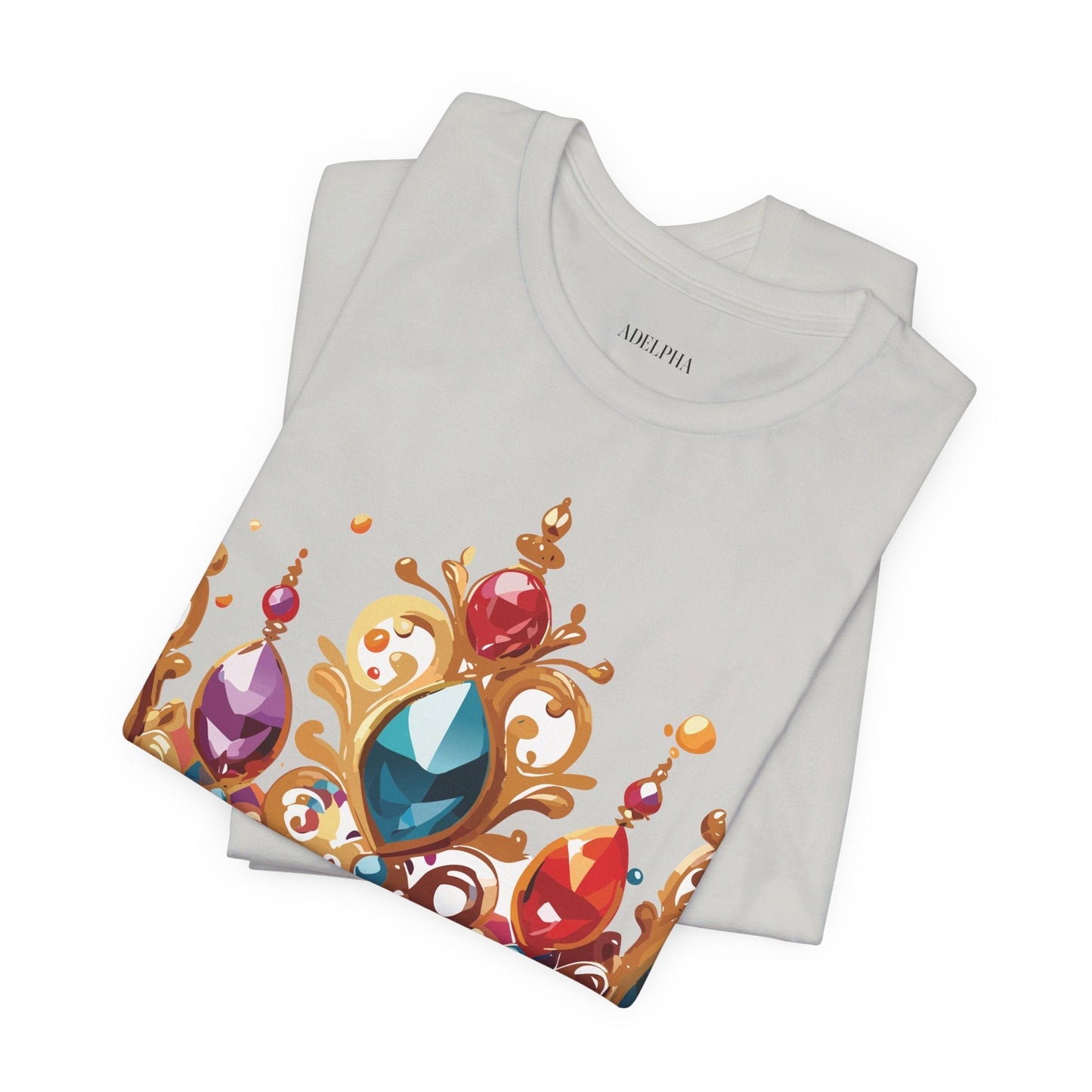 Adelpha Vintage Inspired Graphic Tee Crown Shirt Unisex Short Sleeve Art Design Edition
