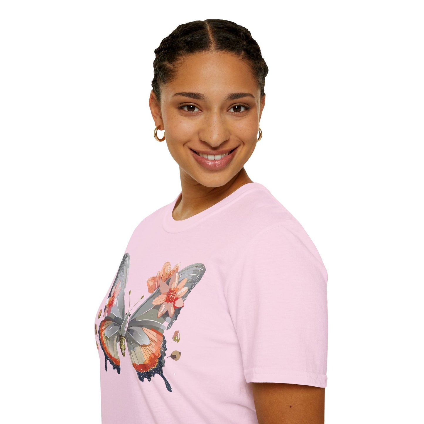 Monarch Butterfly T Shirt Unisex Softstyle Gildan 64000 100 Percent Ring Spun Cotton Tee