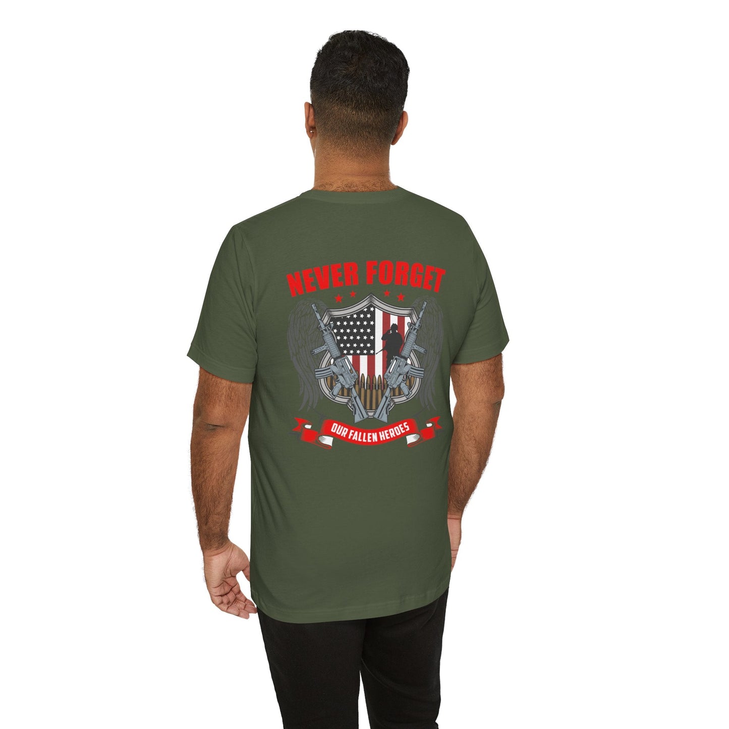 Army Veteran Patriotic Graphic Design Unisex Cotton T-Shirt v39