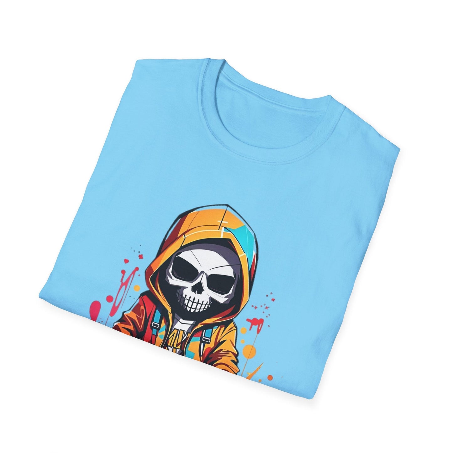 Skull Shirt Unisex Skeleton Graphic Tee Gildan Softstyle 64000 100 Percent Cotton