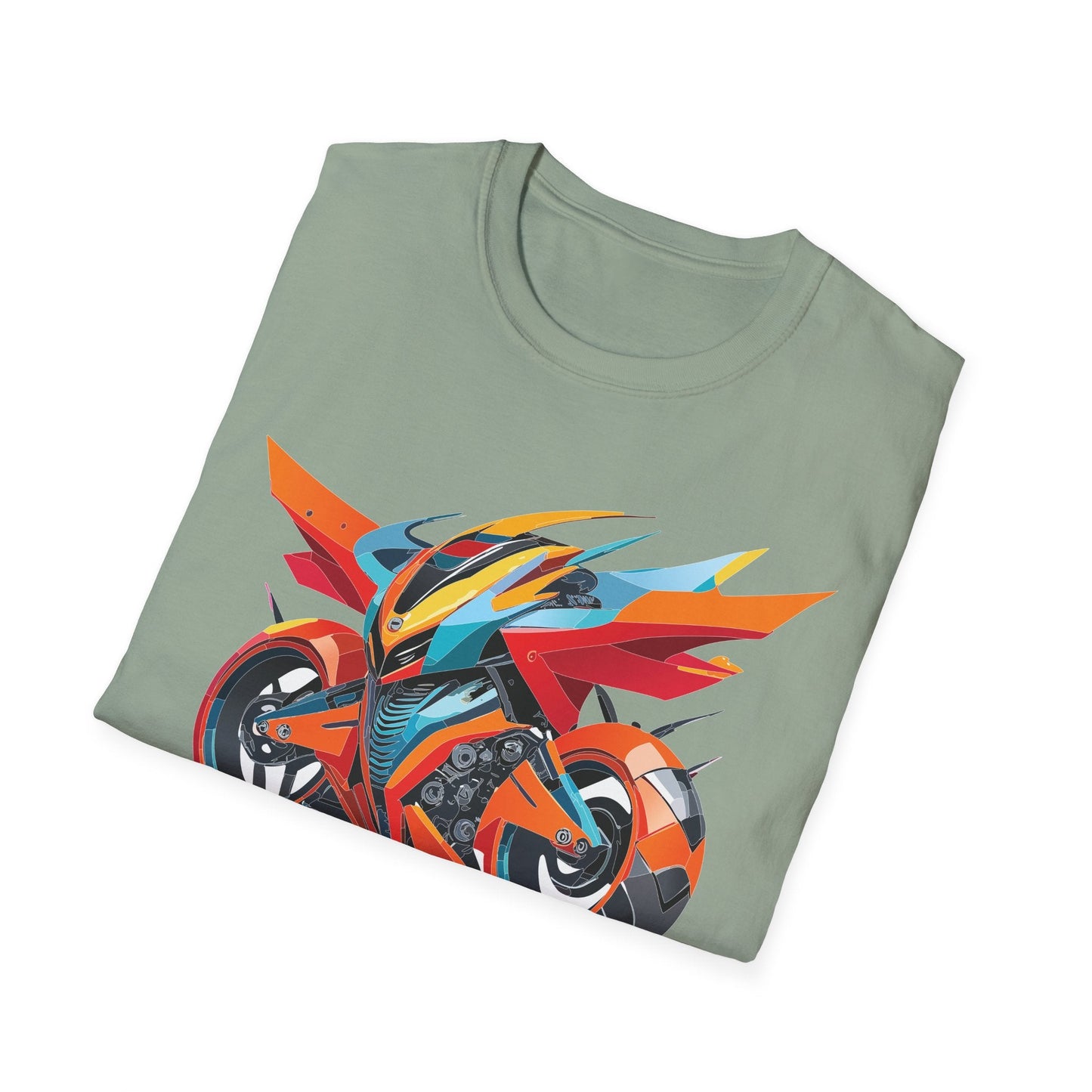 Bike Graphic Unisex Cotton Motorcycle Art Design Tee 1