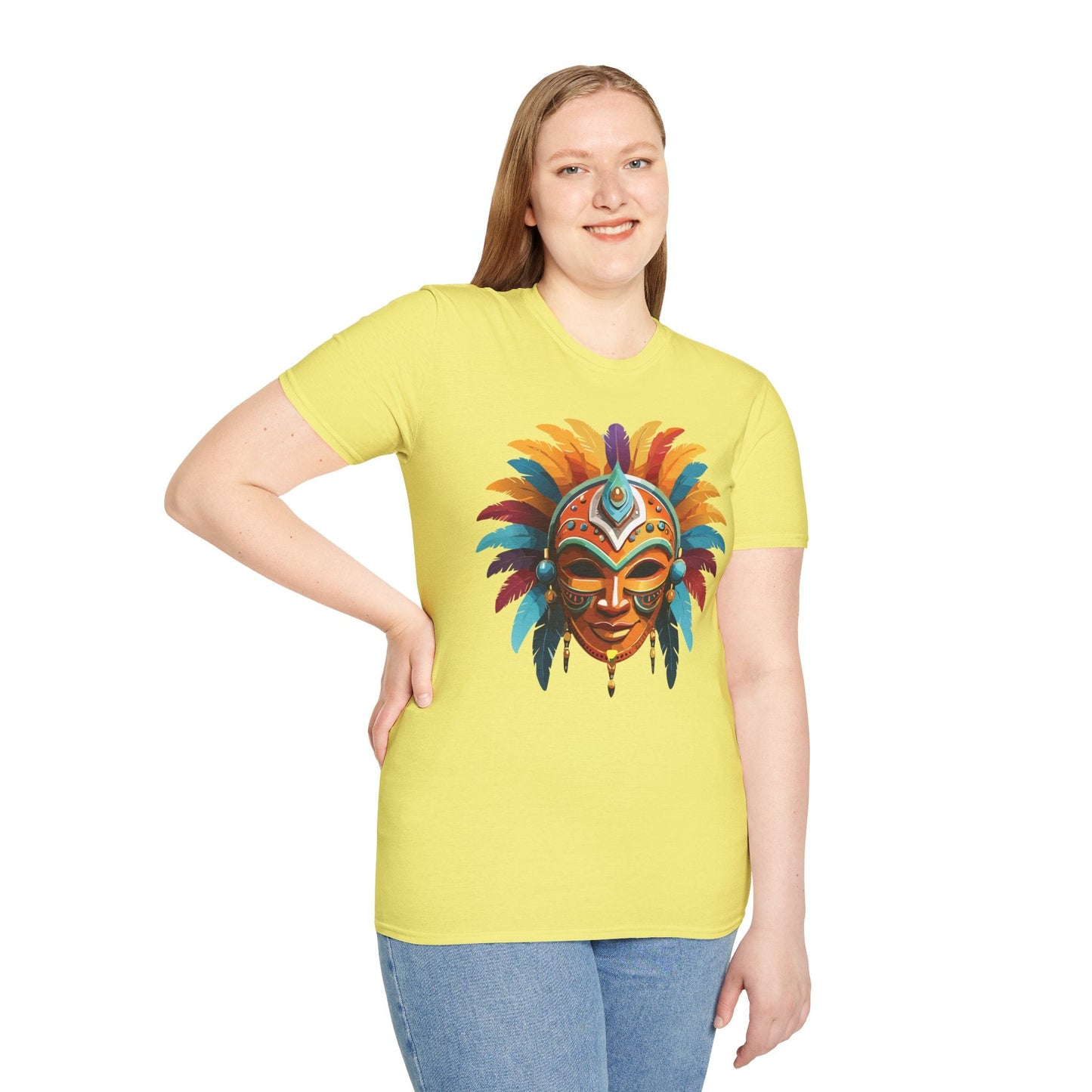 Mask Tee Shirt Unisex Softstyle 100 Percent Ring Spun Cotton Masquerade Tees For Comfort