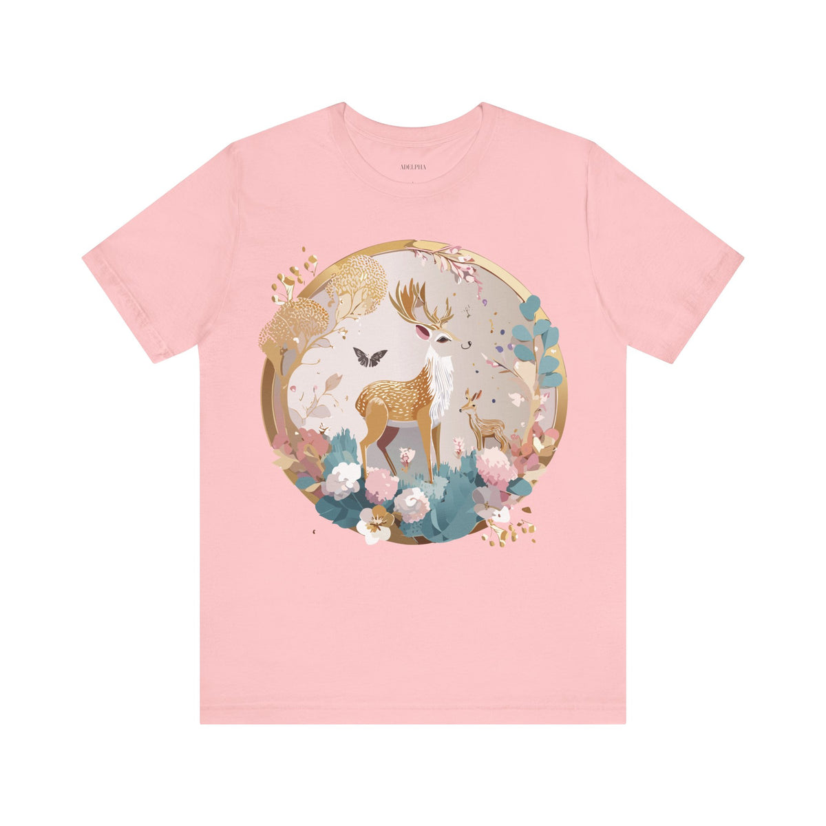 Medallion Graphic Unisex Cotton Bella+Canvas Tee with Floral Art Design n147