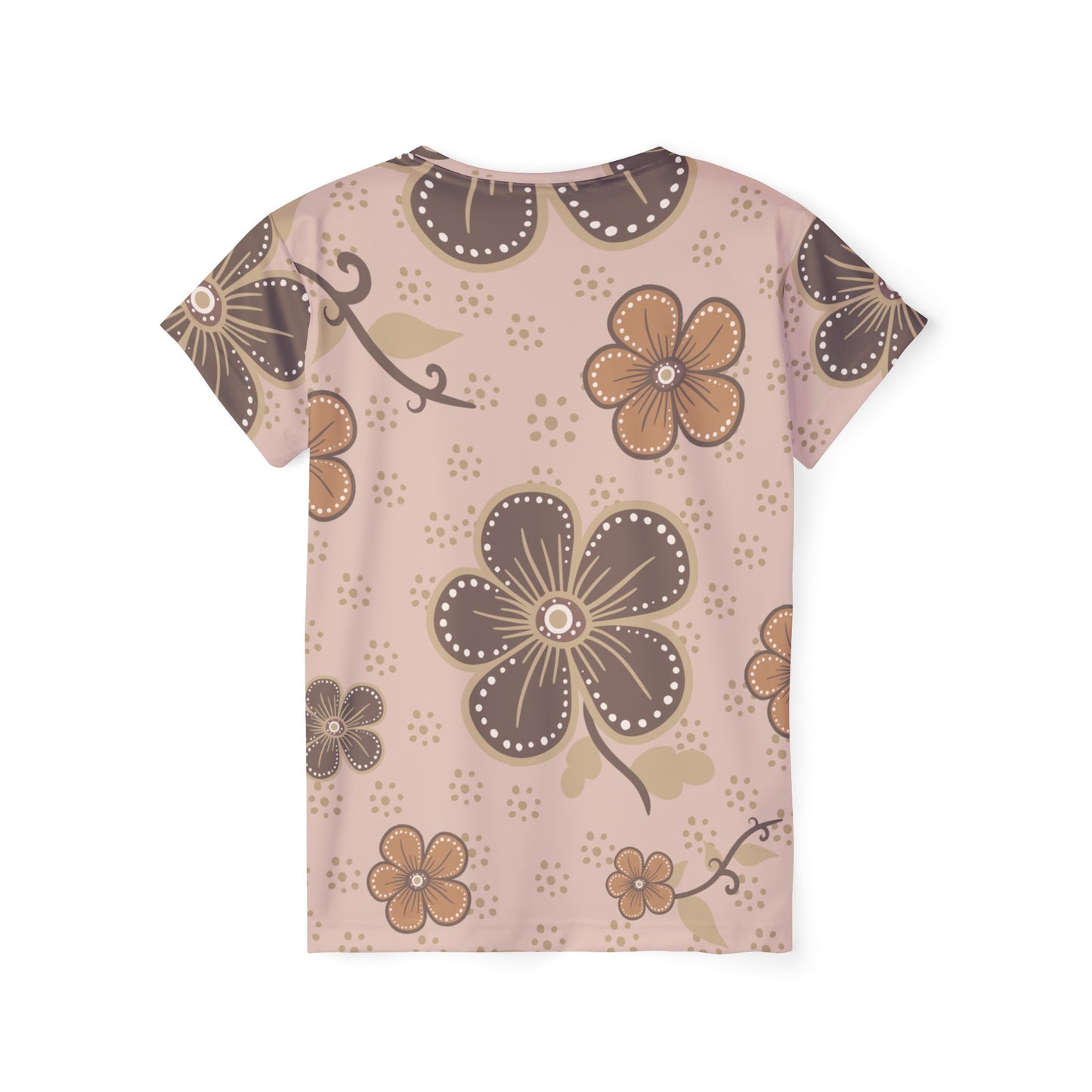 Camiseta de poliéster con estampados florales