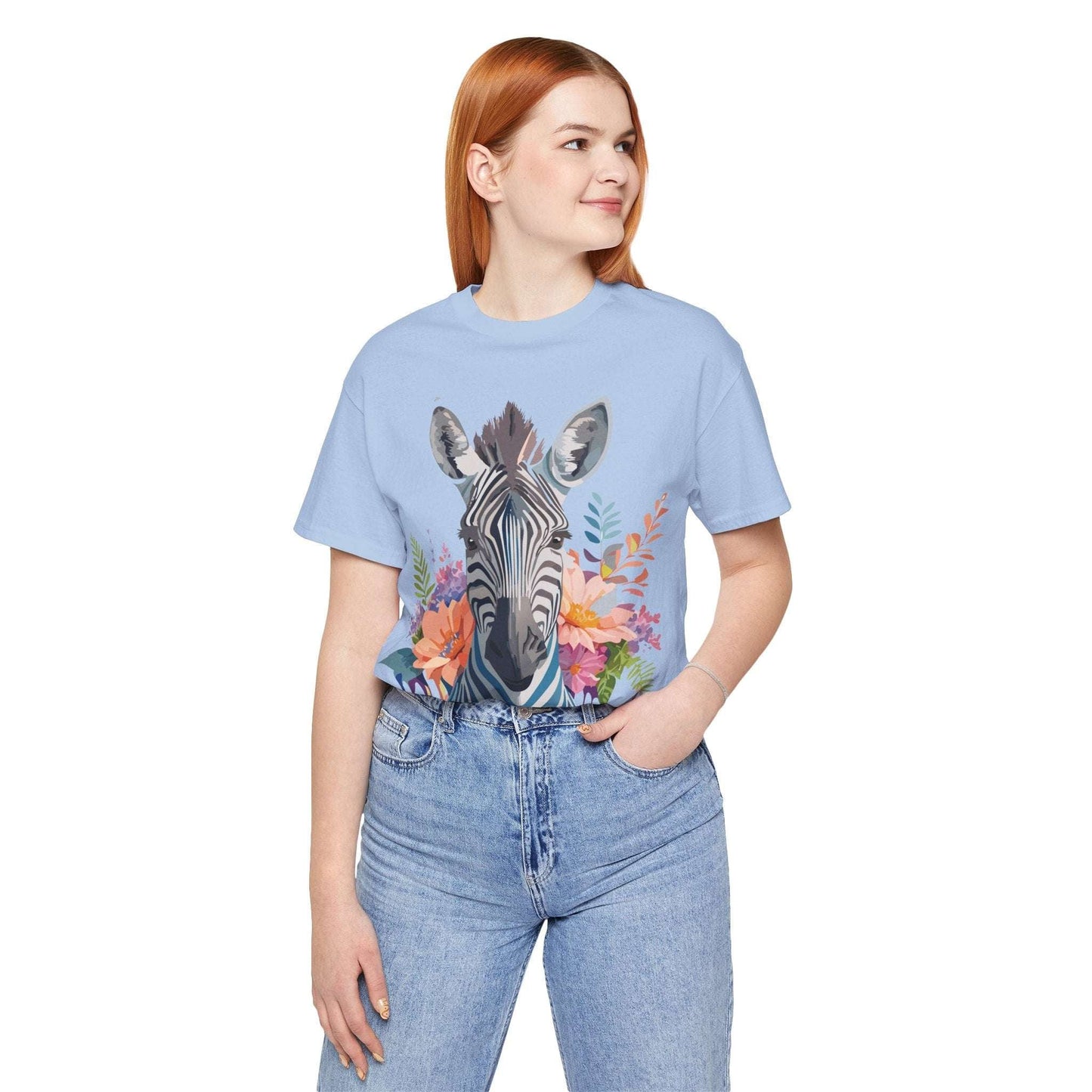 Zebra Graphic Unisex 100 Cotton Vintage Animal Art T-Shirt 1