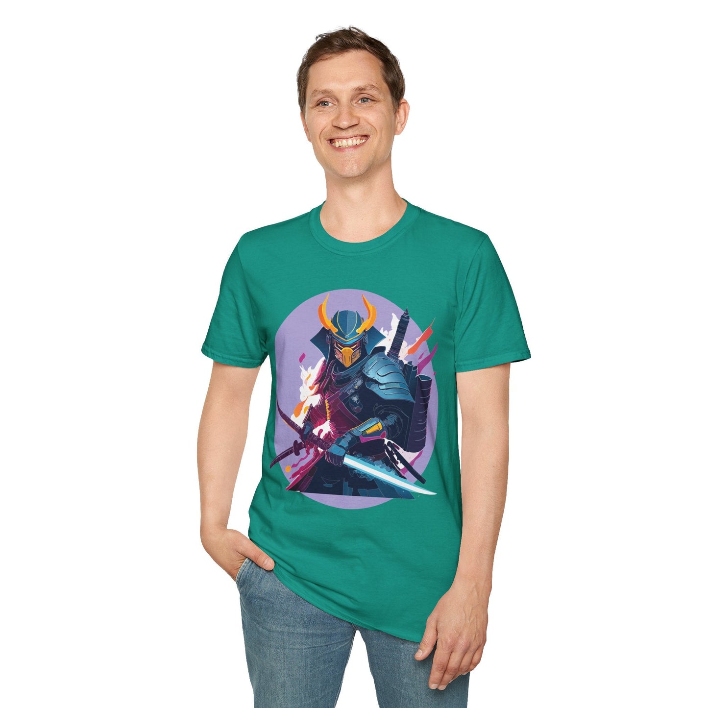 Samurai Shirt Unisex Softstyle Tee 100 Percent Ring Spun Cotton Comfortable Everyday Wear