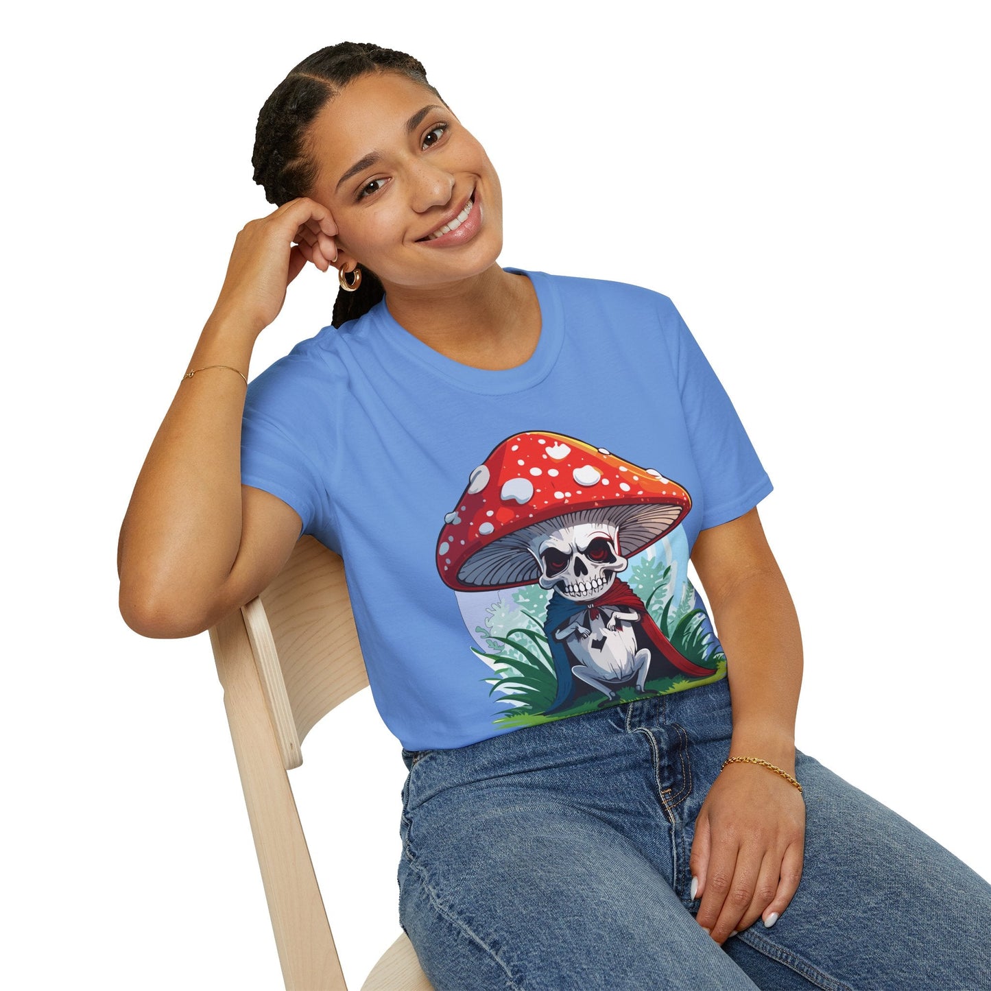 Mashroom Tee Shirt Unisex Gildan Softstyle Short Sleeve Cotton Tee With Funny Mashroom Graphic