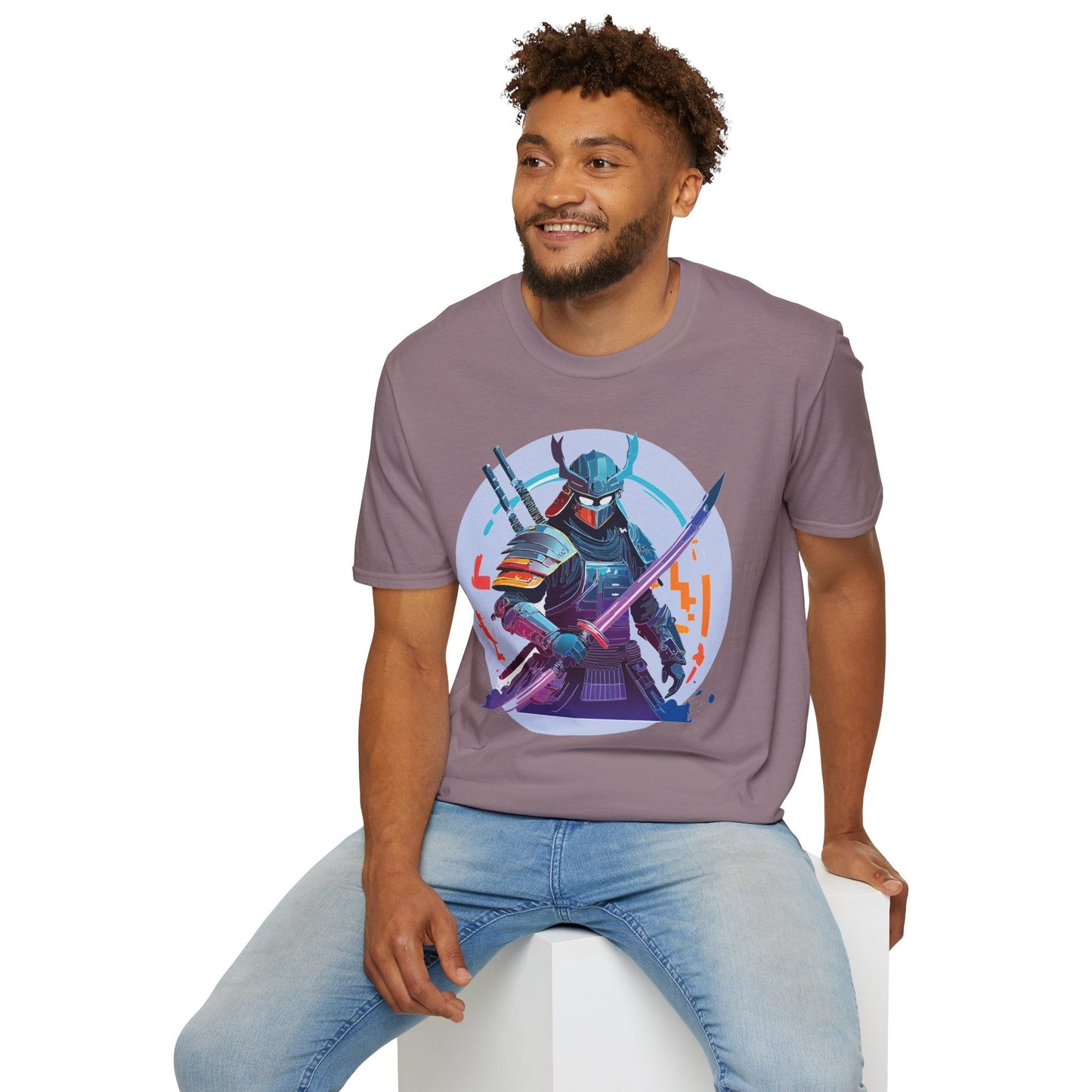 Samurai Shirt Unisex Softstyle Tee 100 Percent Ring Spun Cotton Light 4.5 Oz Graphic Gildan 64000