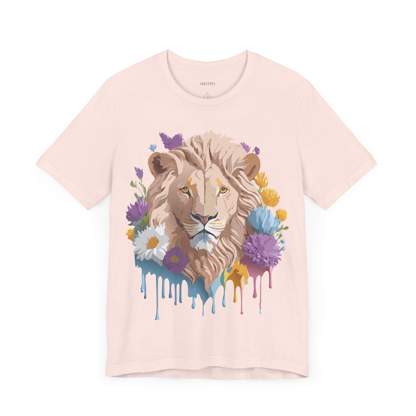 Adelpha Lion Graphic T Shirt Unisex Short Sleeve Tee With Vintage Inspired Artwork