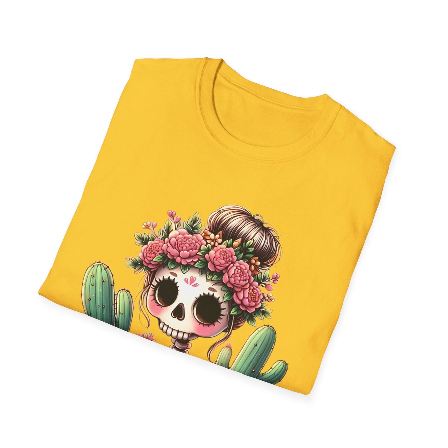 Skull Tee Shirt Unisex Skeleton Design Softstyle Cotton Tee Light Breathable Comfort Gildan 64000