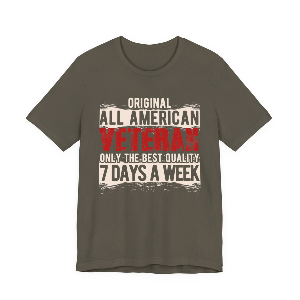All American Veteran tee Vintage patriotic veteran Unisex Cotton T-Shirt v4