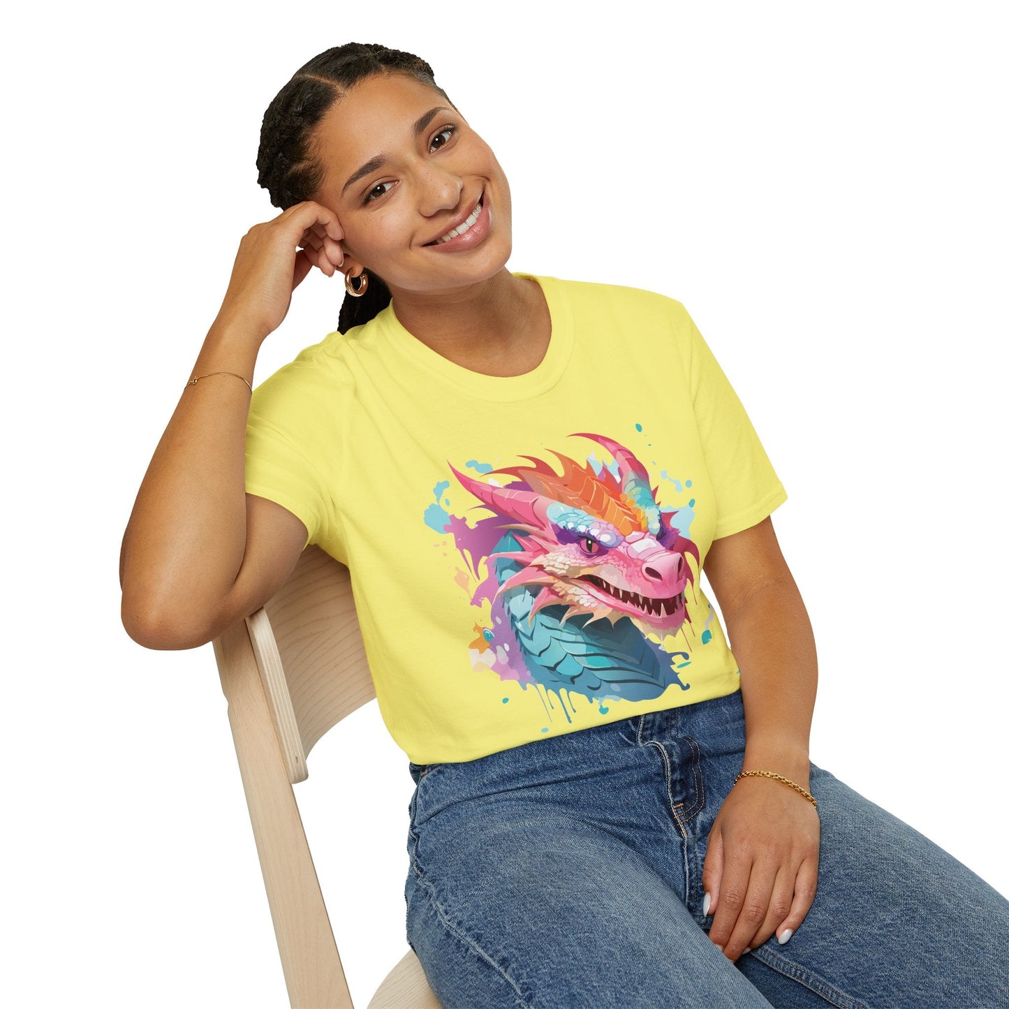 Dragon T Shirt Unisex Dragon Graphic Tee Softstyle 64000 Lightweight Comfort Durable Breathable