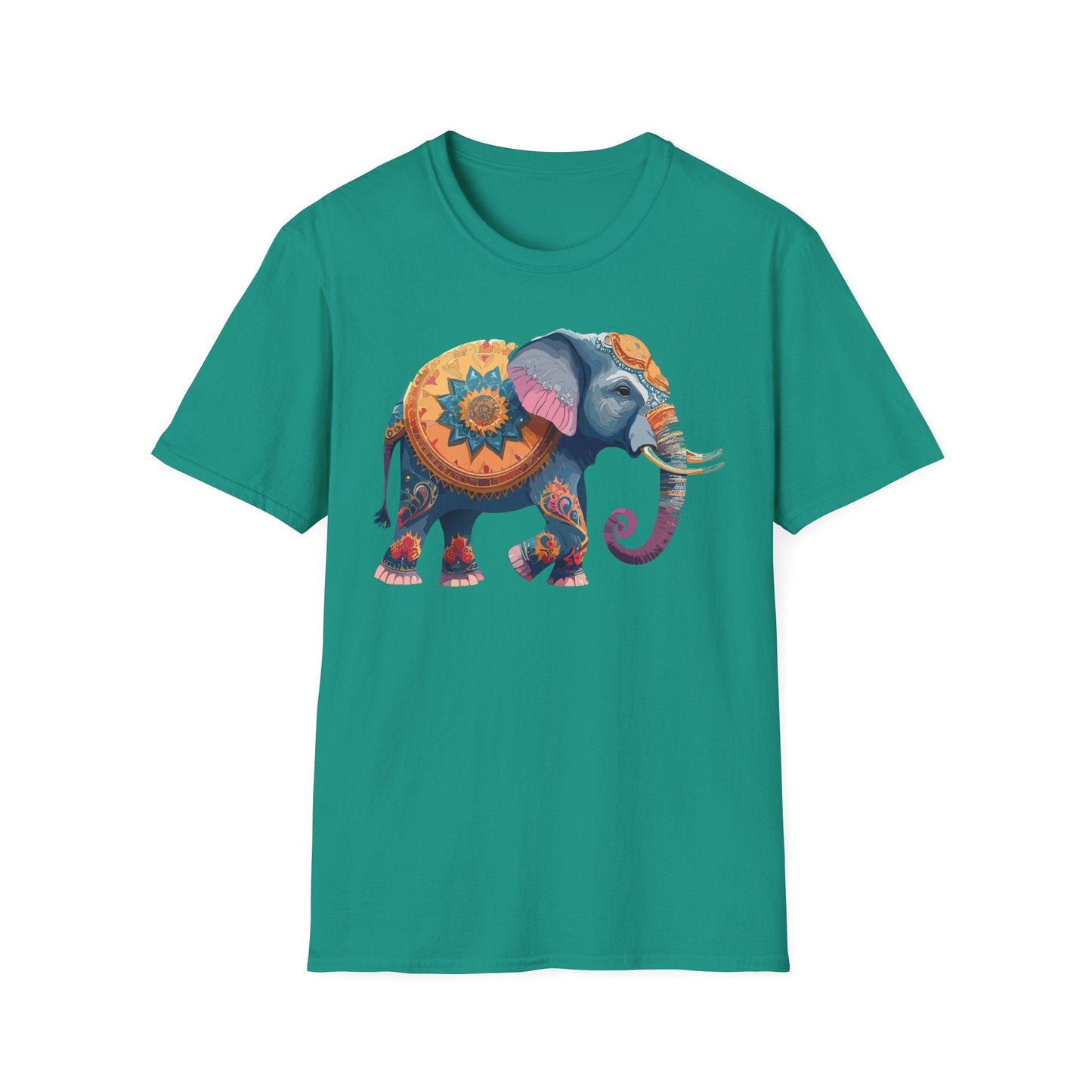 Elephant T Shirt Unisex Gildan Softstyle Tee 100 Percent Ring Spun Cotton Animal Shirt